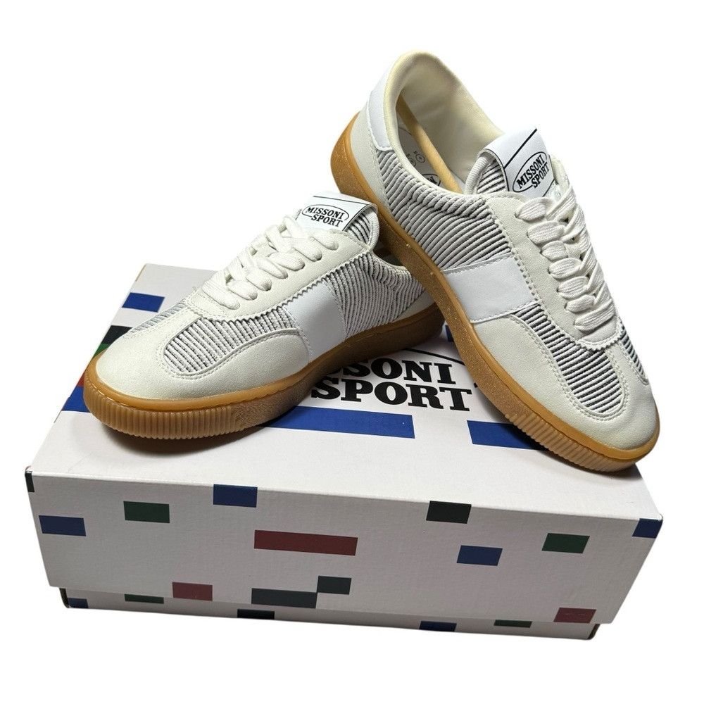 Missoni New Missoni 25MM Retro Low Top Platform White Sneakers Size Size US 8.5 / IT 38.5 - 3 Thumbnail
