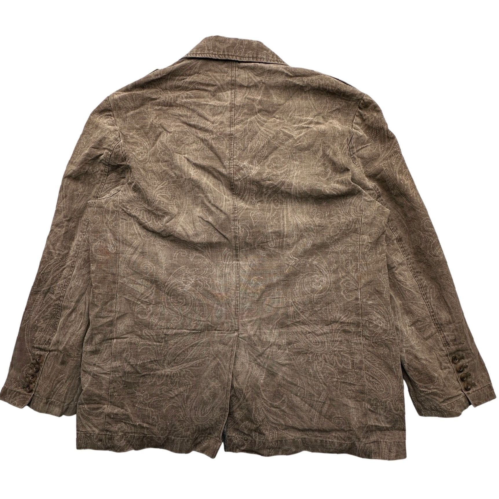 Robert Graham Robert Graham Sport Coat Blazer Mens 3XL Brown Plaid Lined Button Pockets Cotton Jacket Coat Long Style Overcoat Business Formal Party/Cocktail Men Size 48R - 5 Thumbnail