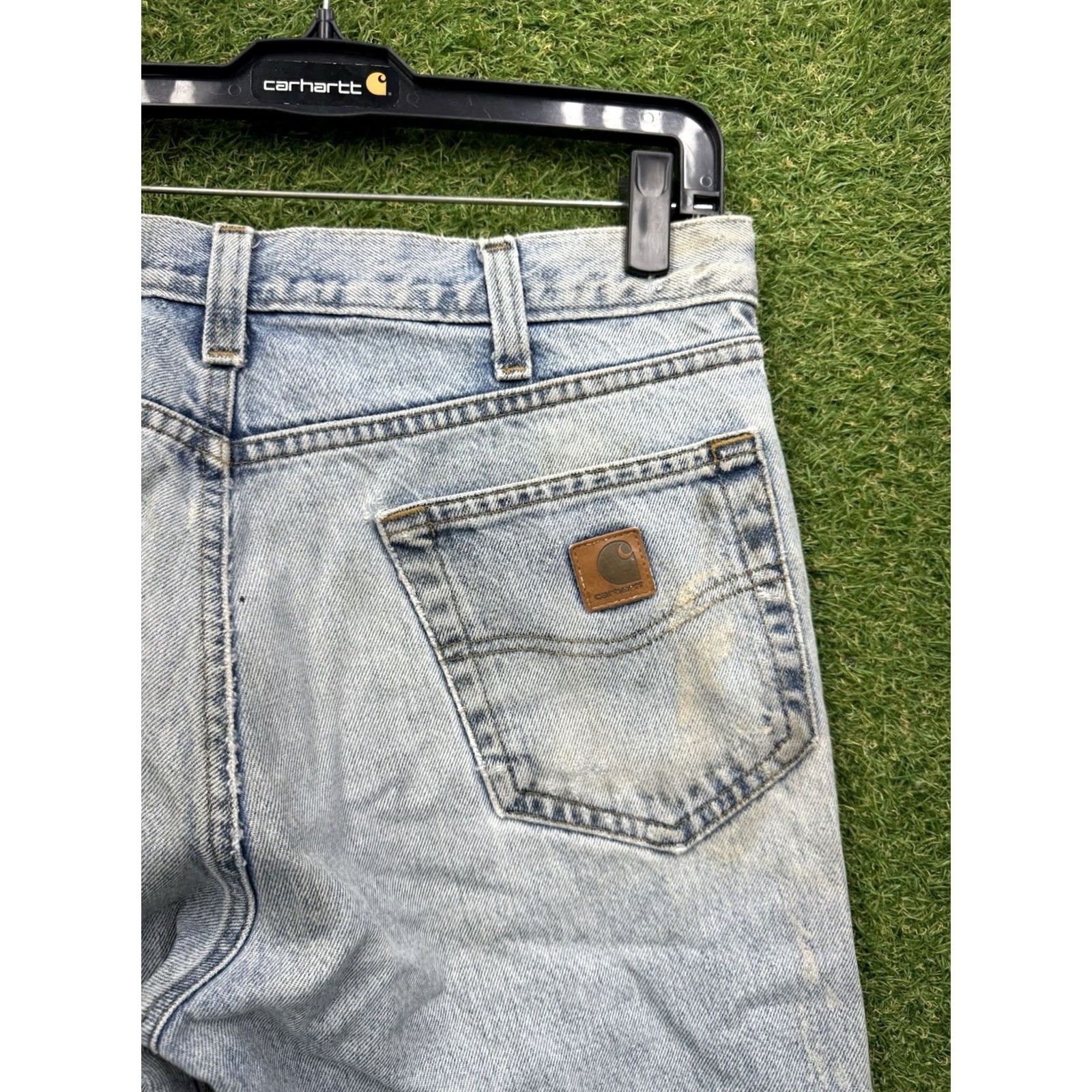 Carhartt Carhartt Jeans Mens 32x32 Relaxed Fit Light Wash Denim Workwear Blue 5-Pocket Design Mens Regular Jeans Size US 32 / EU 48 - 3 Thumbnail