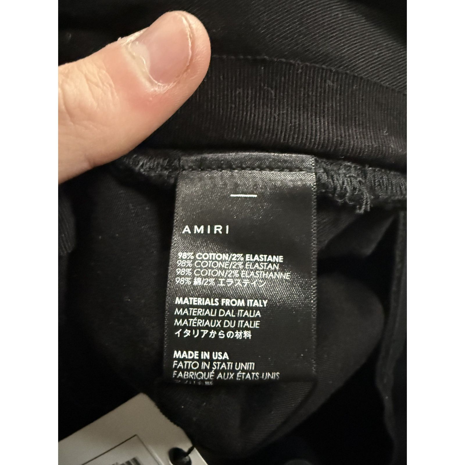 Amiri Amiri Jeans Black Gold Glitter Stripe Used 33 Size US 33 - 4 Thumbnail