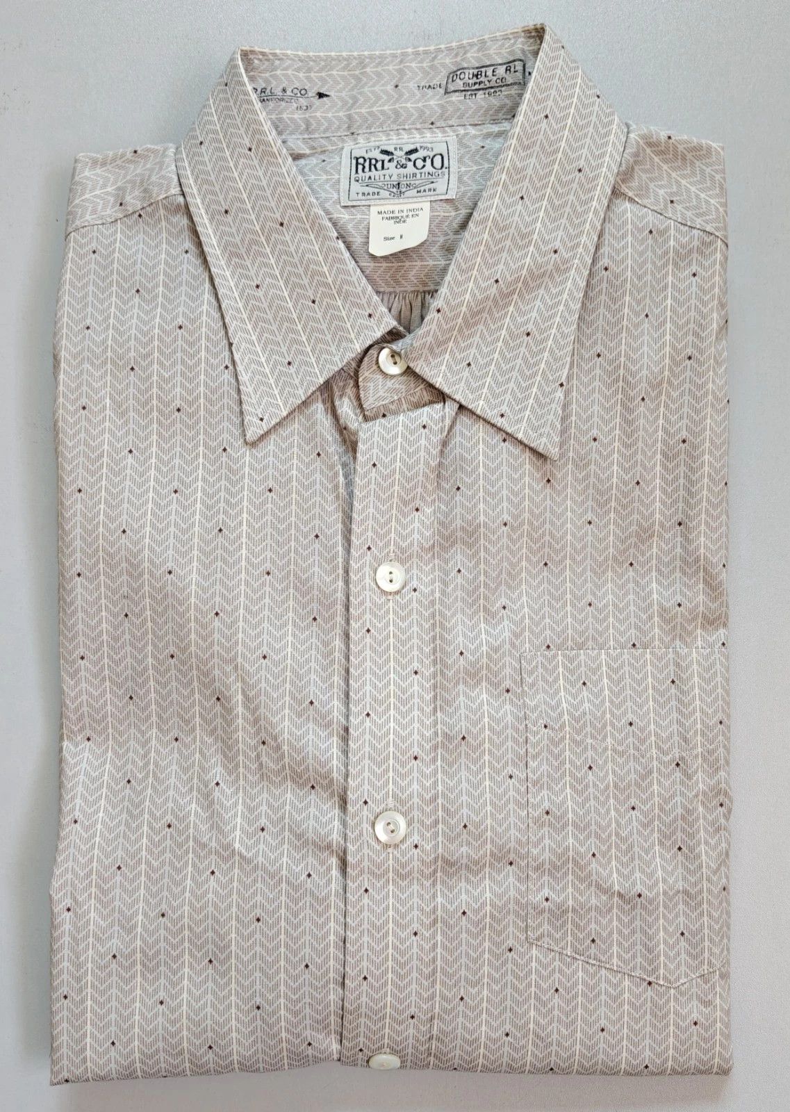 RRL Ralph Lauren Double RL Slim Fit Print Woven Shirt T 9106 Size US M / EU 48-50 / 2 - 1 Thumbnail