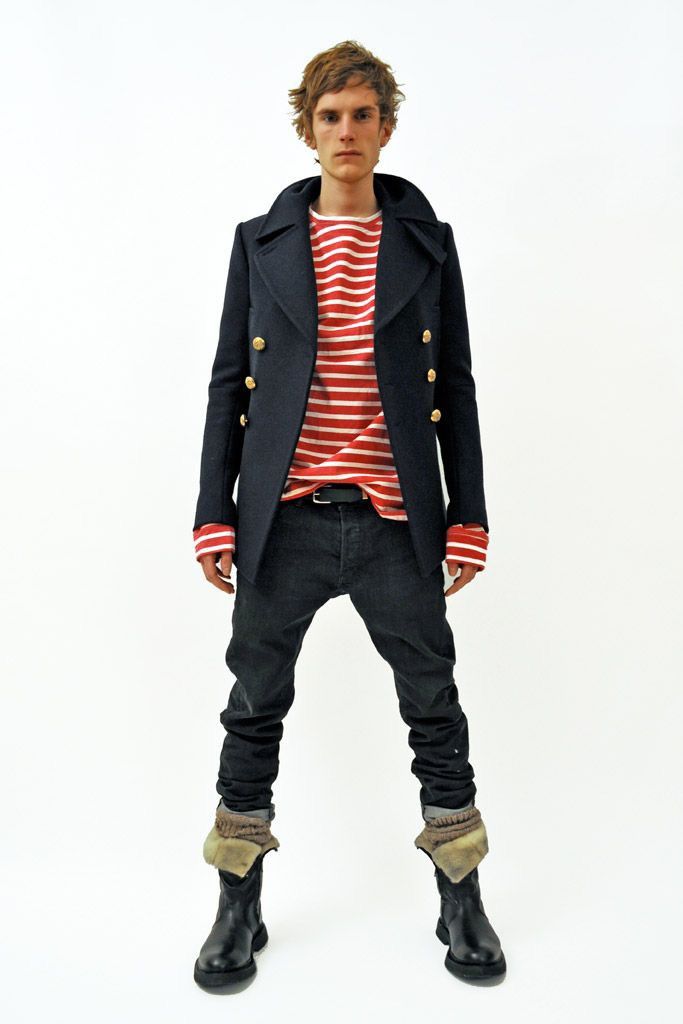Balmain BALMAIN Navy Wool-Padded Military Coat Size US M / EU 48-50 / 2 - 1 Thumbnail