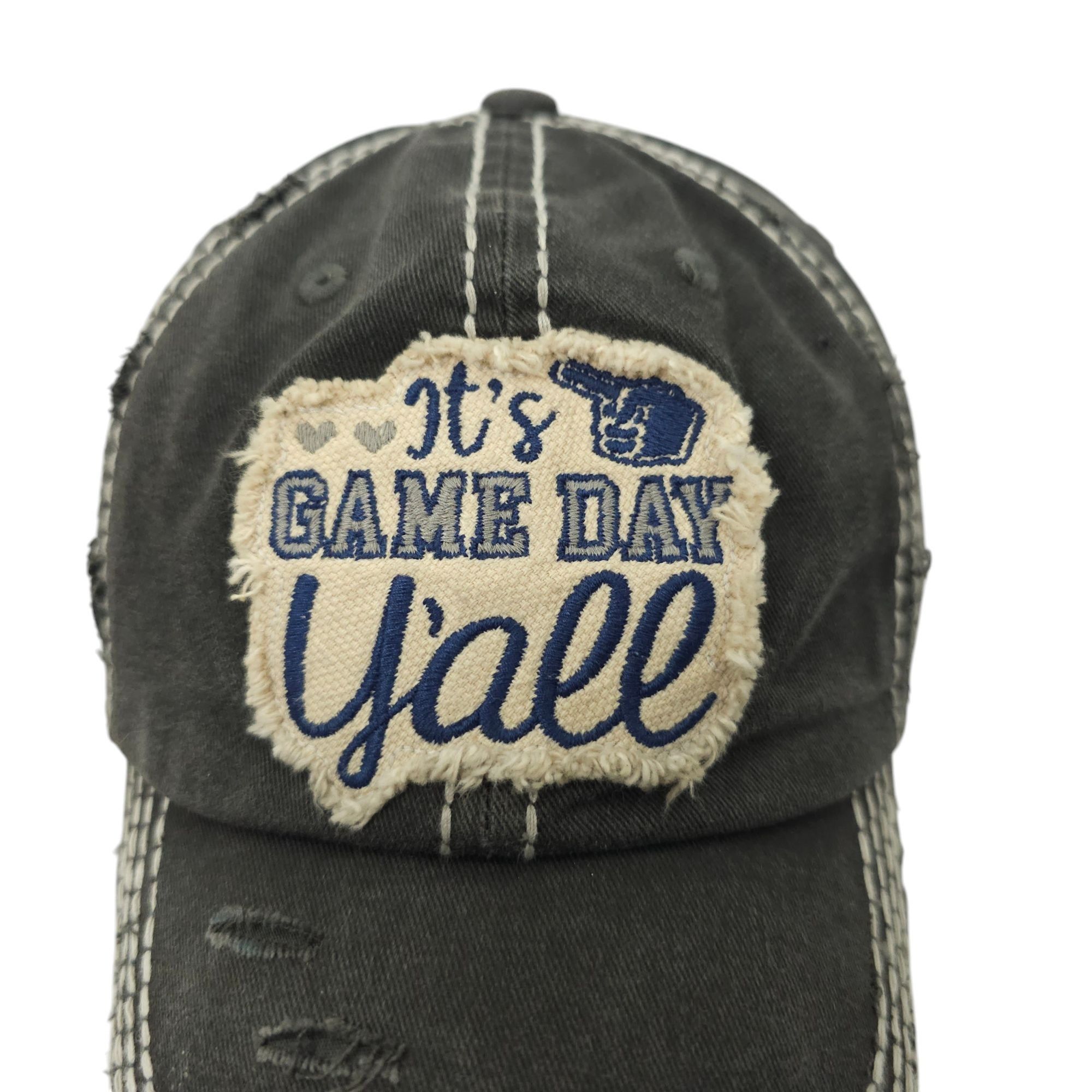 Other KBethos Its Game Day Yall Distressed Patch Strapback Cap Size ONE SIZE - 7 Thumbnail