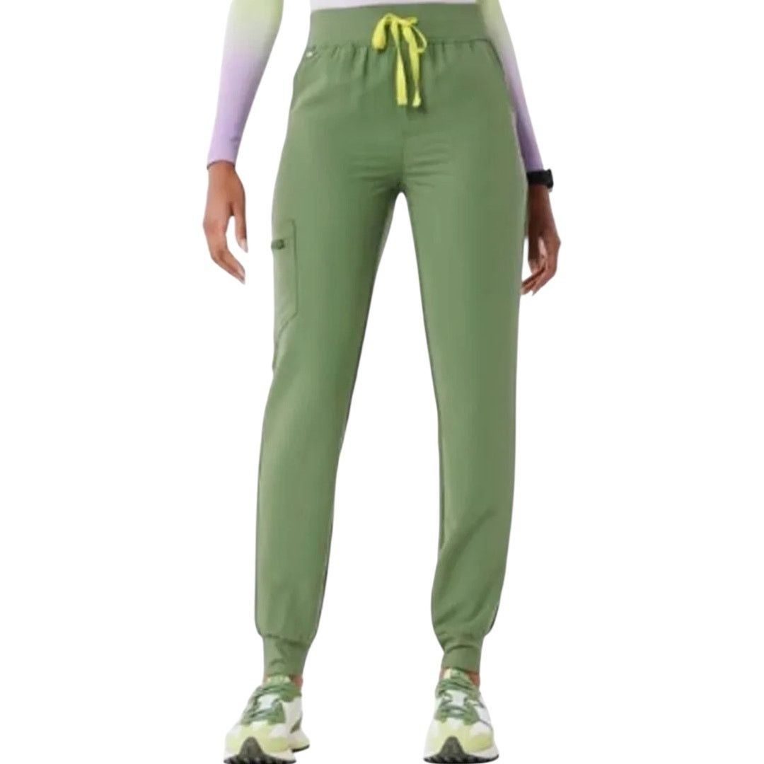Other Figs Zamora Jogger Scrub Pants Drawstring Pockets Green ST Size 28" / US 6 / IT 42 - 1 Thumbnail