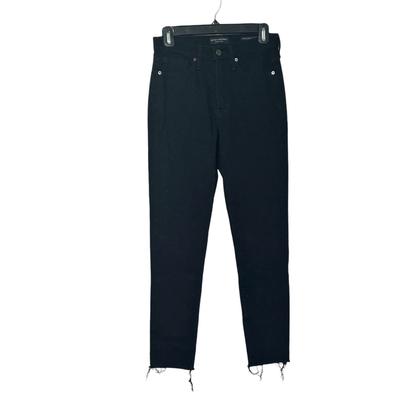 Banana Republic Banana Republic black high rise skinny jeans size 26 short Size 26" / US 2 / IT 38 - 9 Thumbnail