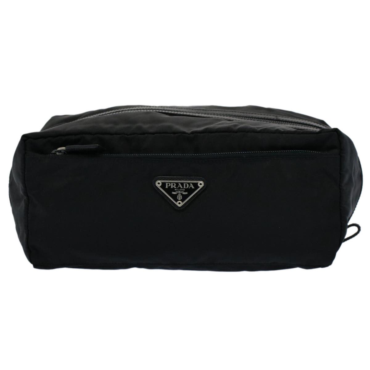 image of Prada Renylon Clutch Bag in Black, Women's