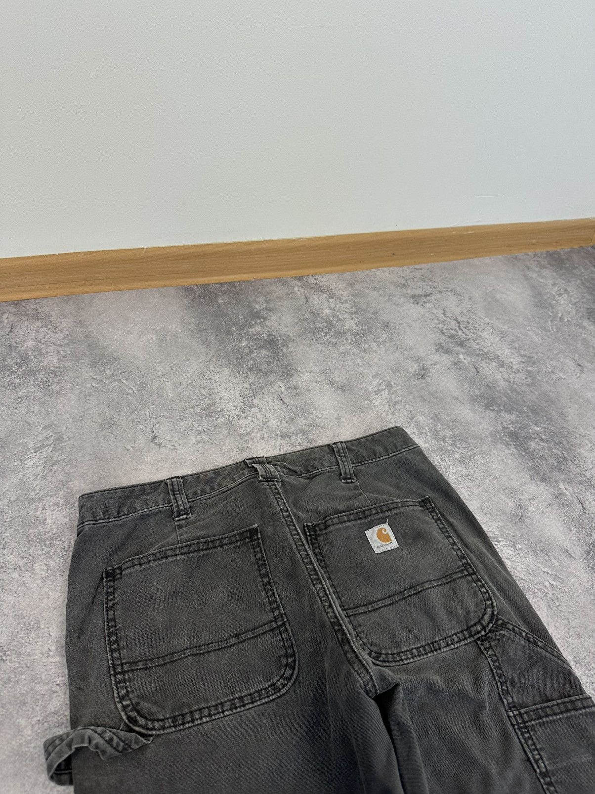 Carhartt Vintage Carhartt Double Knee USA Faded Black Carpenter Pants Size US 30 / EU 46 - 12 Thumbnail