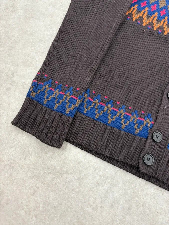 Marc Jacobs Marc Jacobs Colorful Brown Wool Cardigan Size US L / EU 52-54 / 3 - 8 Thumbnail