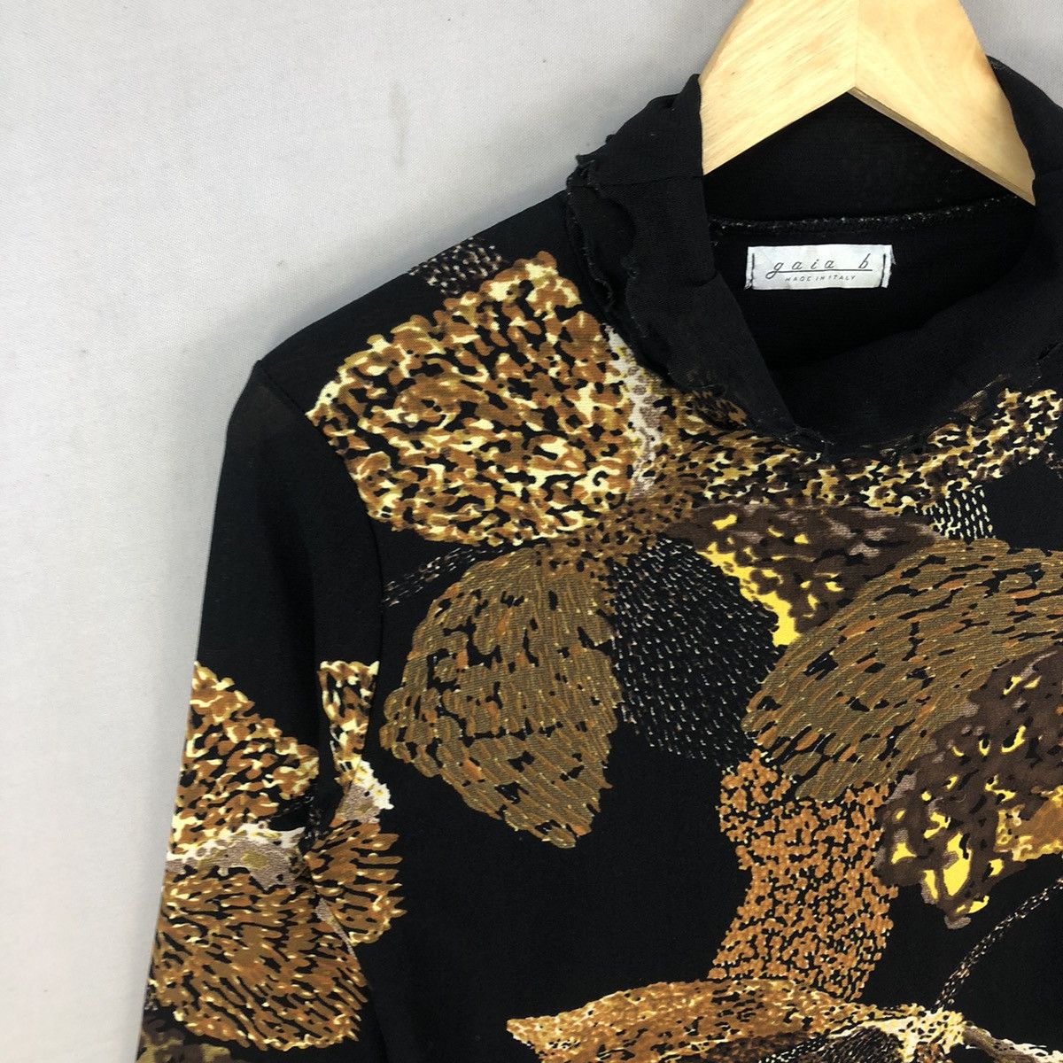 Other Gold Abstract Print Fitted Top - Jean Paul Gaultier Style Size M / US 6-8 / IT 42-44 - 2 Thumbnail