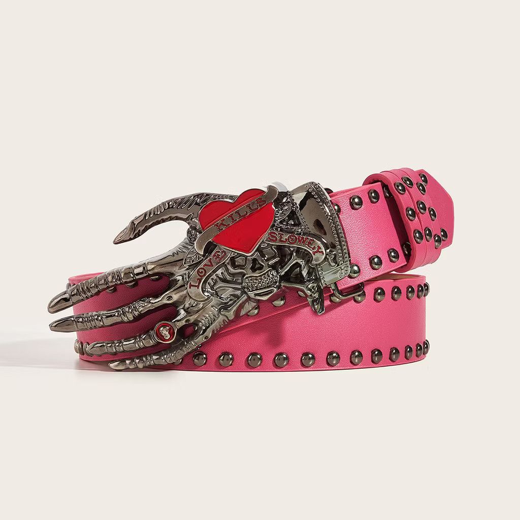 Japanese Brand Skull hand palm heart belt Size ONE SIZE - 1 Thumbnail