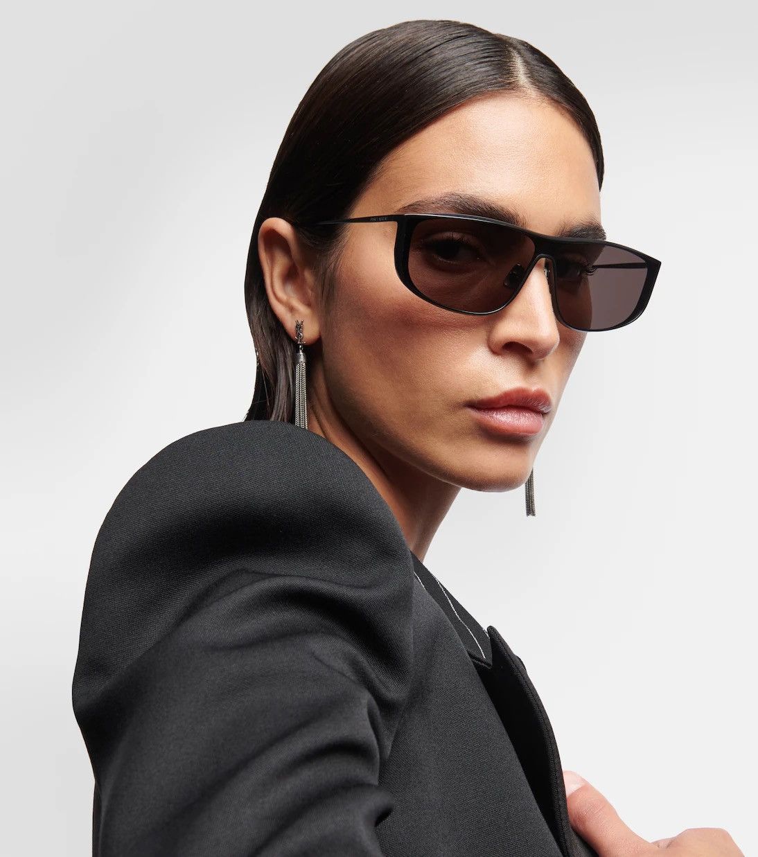 NEW SAINT LAURENT SL605 LUNA 002 BLACK SUNGLASSES SL 605