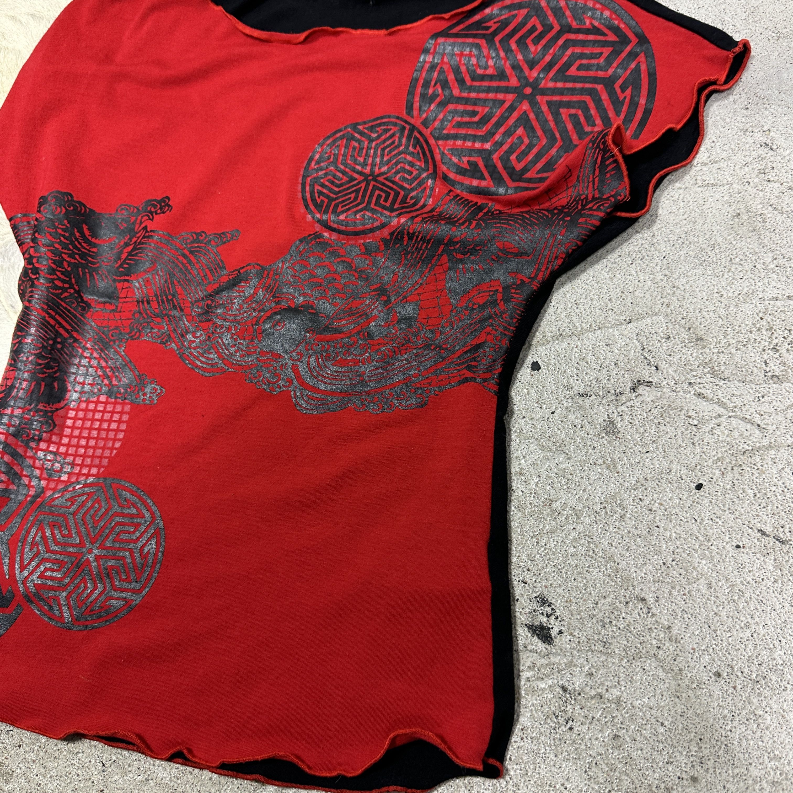 Vintage Vintage Avant Garde Grunge Printed Top Y2K Size S / US 4 / IT 40 - 3 Thumbnail