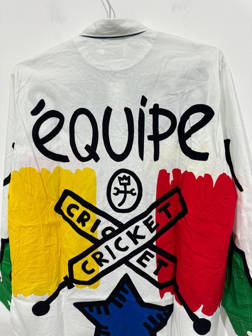 Jean Charles De Castelbajac Vintage Jean Charles De Castelbajac 'equipe Cricket Shirt Size US L / EU 52-54 / 3 - 8 Thumbnail