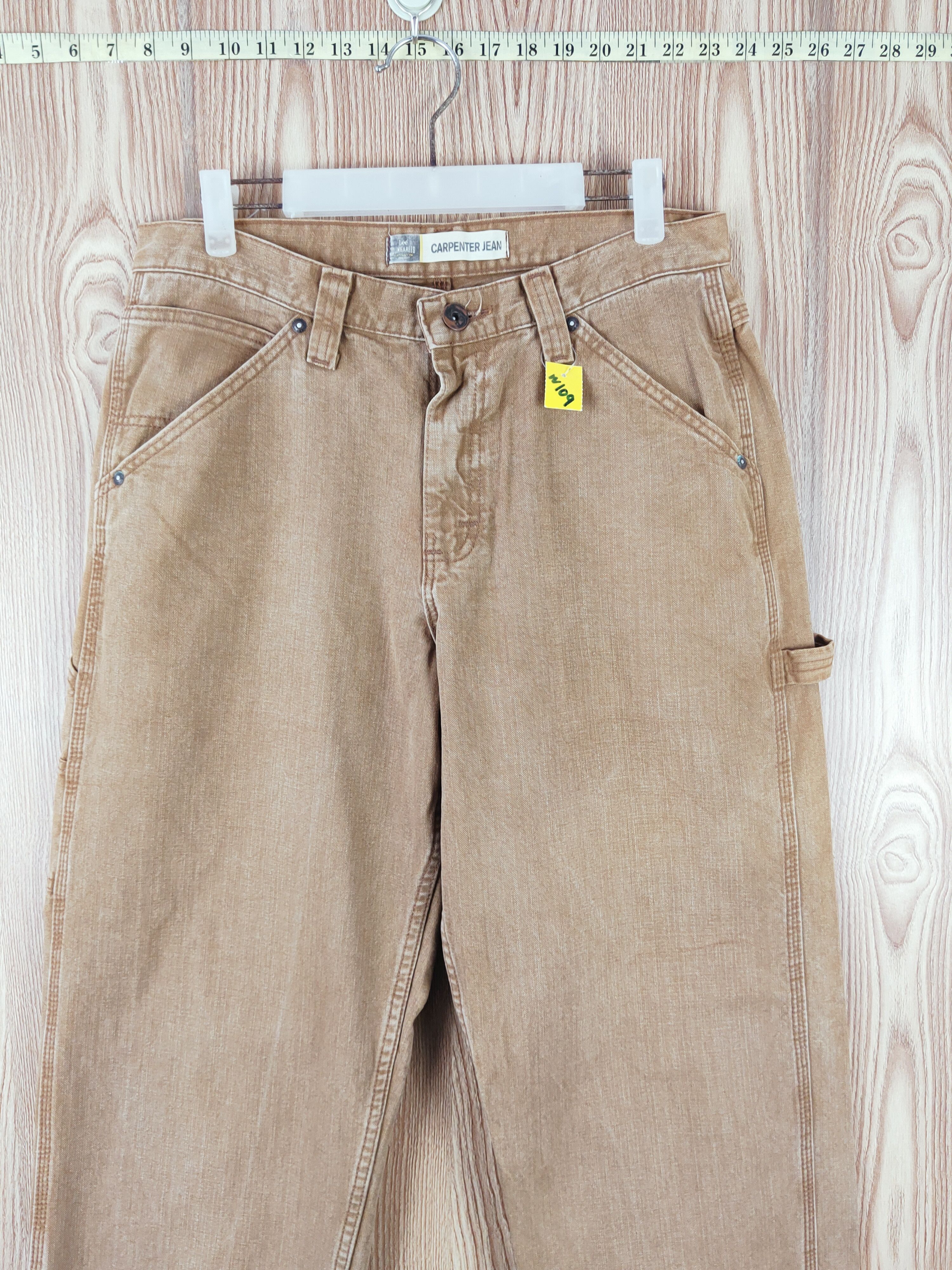 Lee Lee Dungarees Carpenter Brown Distressed Ripped Jeans #W109 Size US 32 / EU 48 - 2 Thumbnail