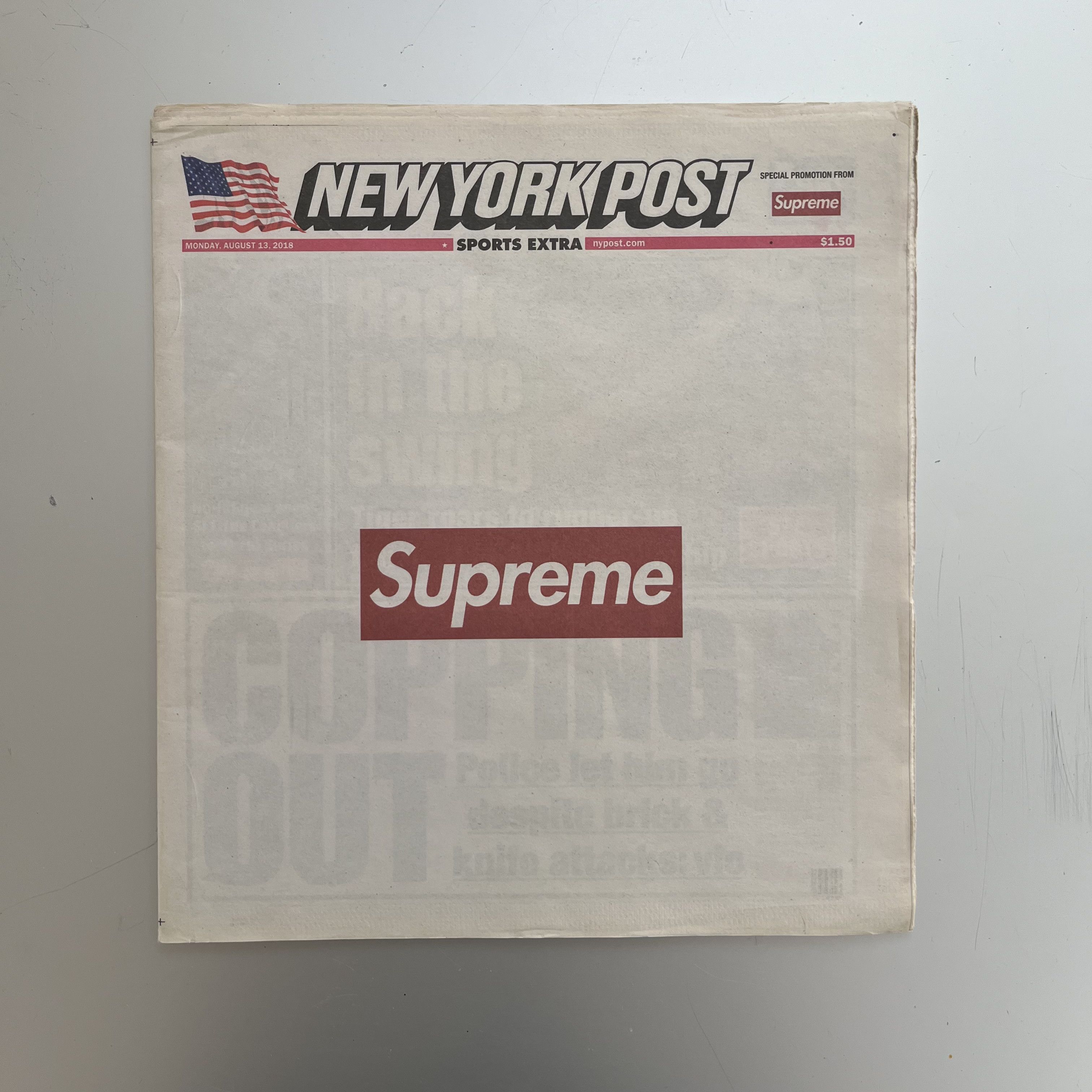 Supreme Supreme x New York Post Newspaper Size ONE SIZE - 1 Thumbnail