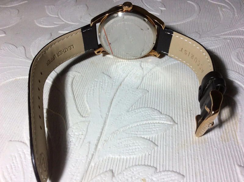 Designer Accurist men's black dial black leather strap watch Size ONE SIZE - 9 Thumbnail