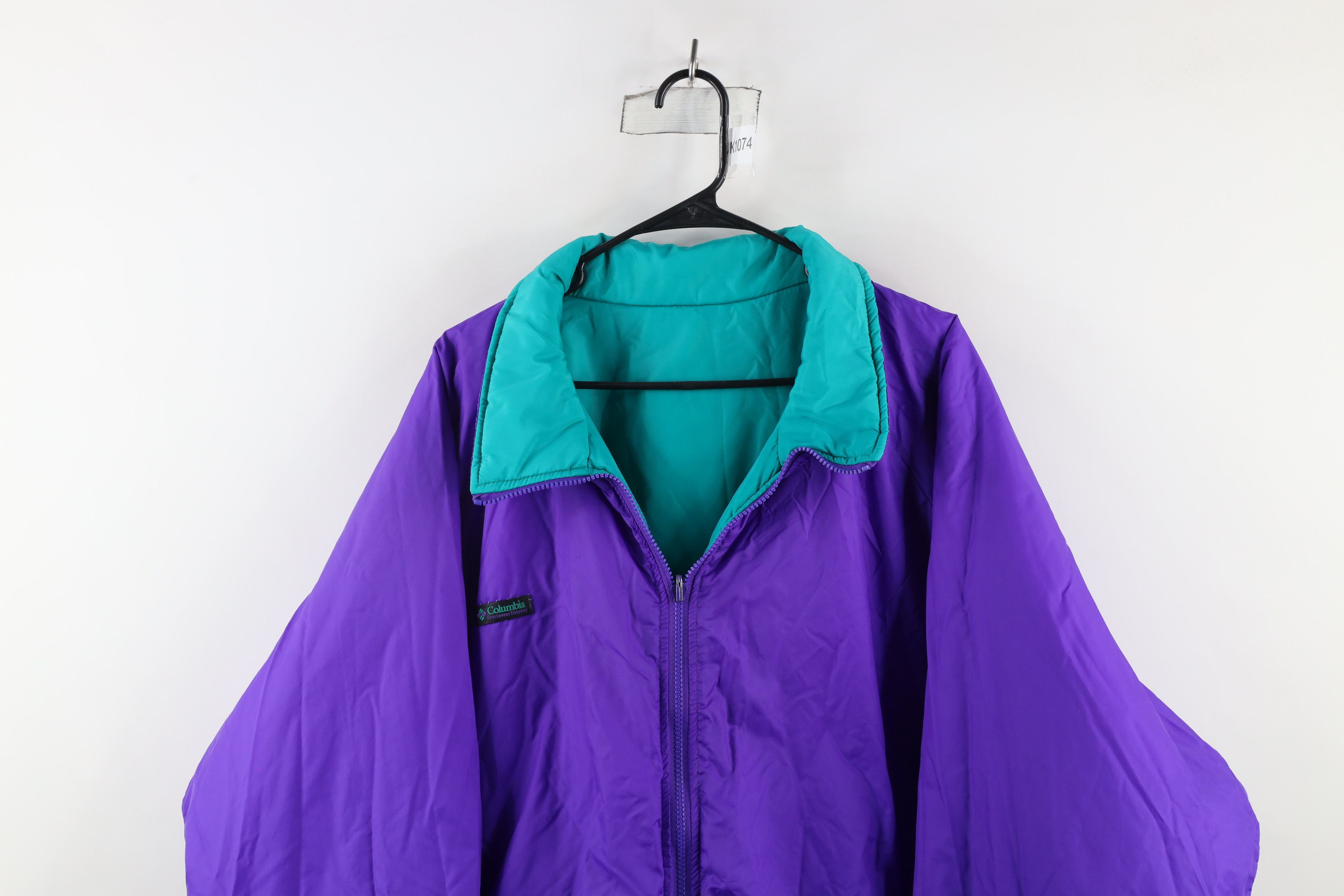 Columbia × Vintage Vintage 90s Columbia Reversible Full Zip Bomber Jacket Size US XXL / EU 58 / 5 - 12 Thumbnail