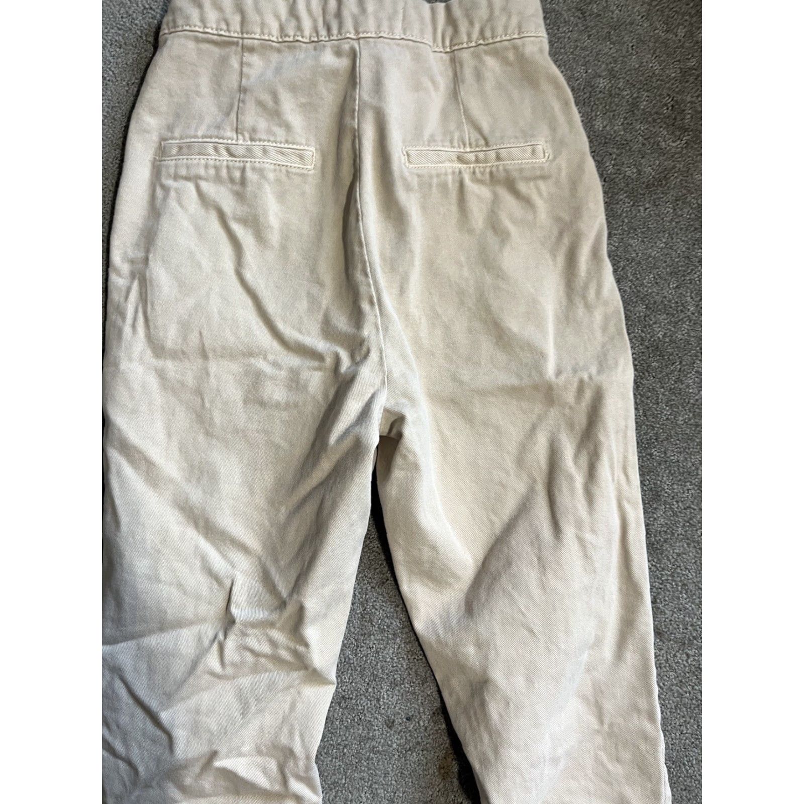 Zara Zara Beiges Chino Pants Womens 24 Slim Tapered Twill Pocket Flat Front Button Zip M/W Girls Size 42" / US 20 - 4 Thumbnail