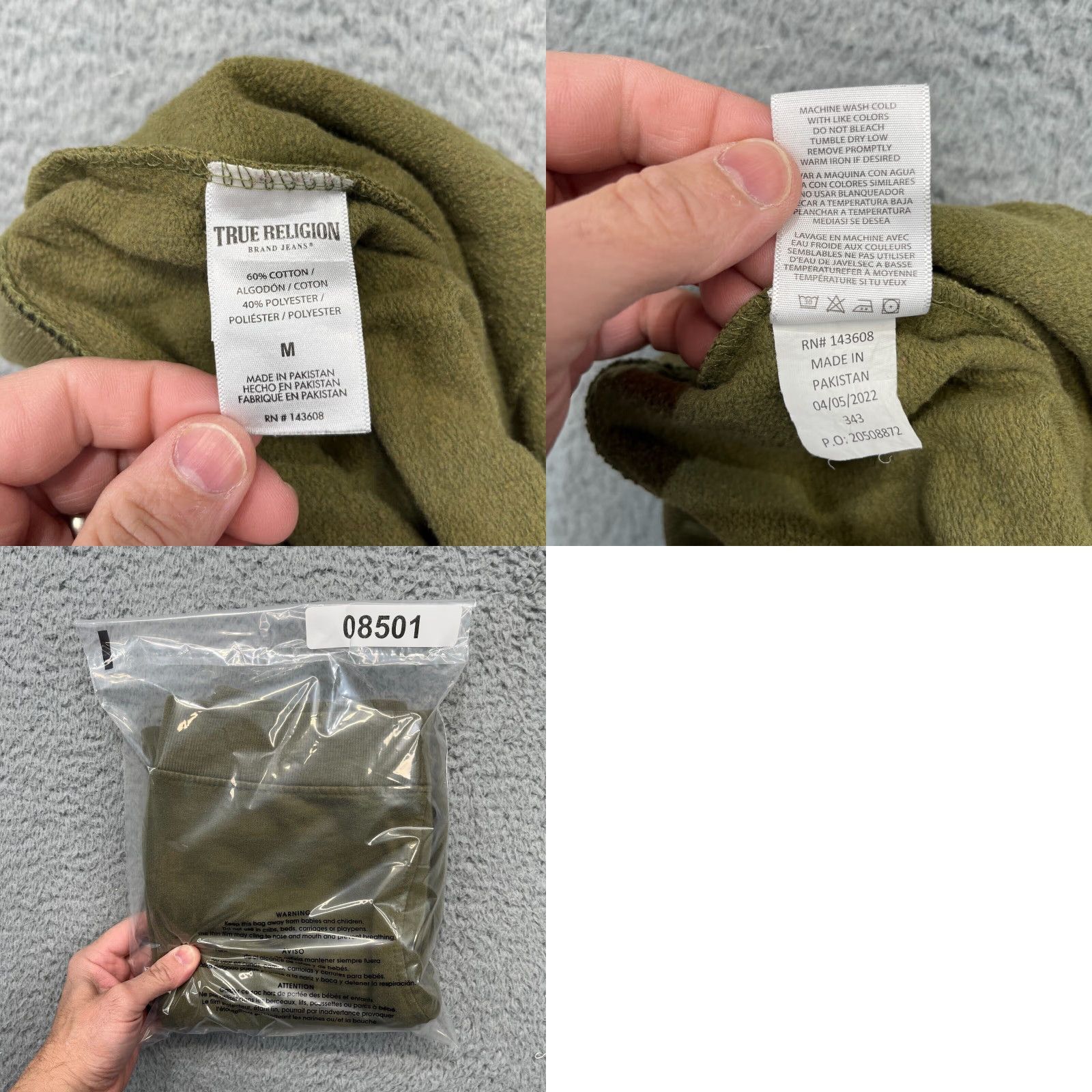 True Religion True Religion Jogger Sweatpants Womens M Army Green Knit Logo Pants Pattern: Solid 26in Inseam Size 32" / US 10 / IT 46 - 10 Thumbnail