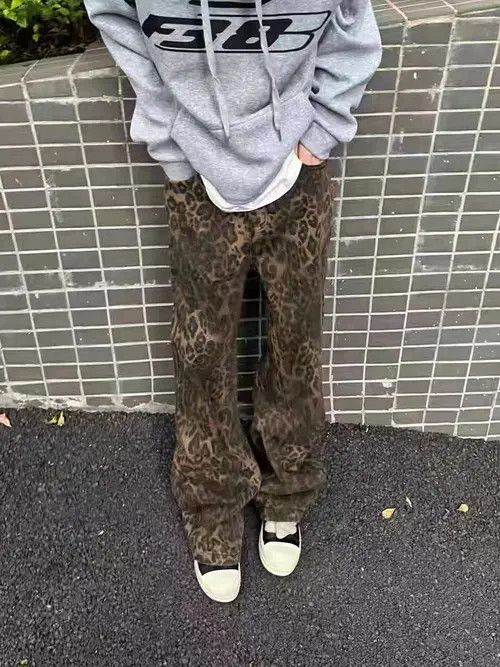 Japanese Brand Everything Vintage Brown Leopard Bootcut Jeans Size US 28 / EU 44 - 4 Thumbnail