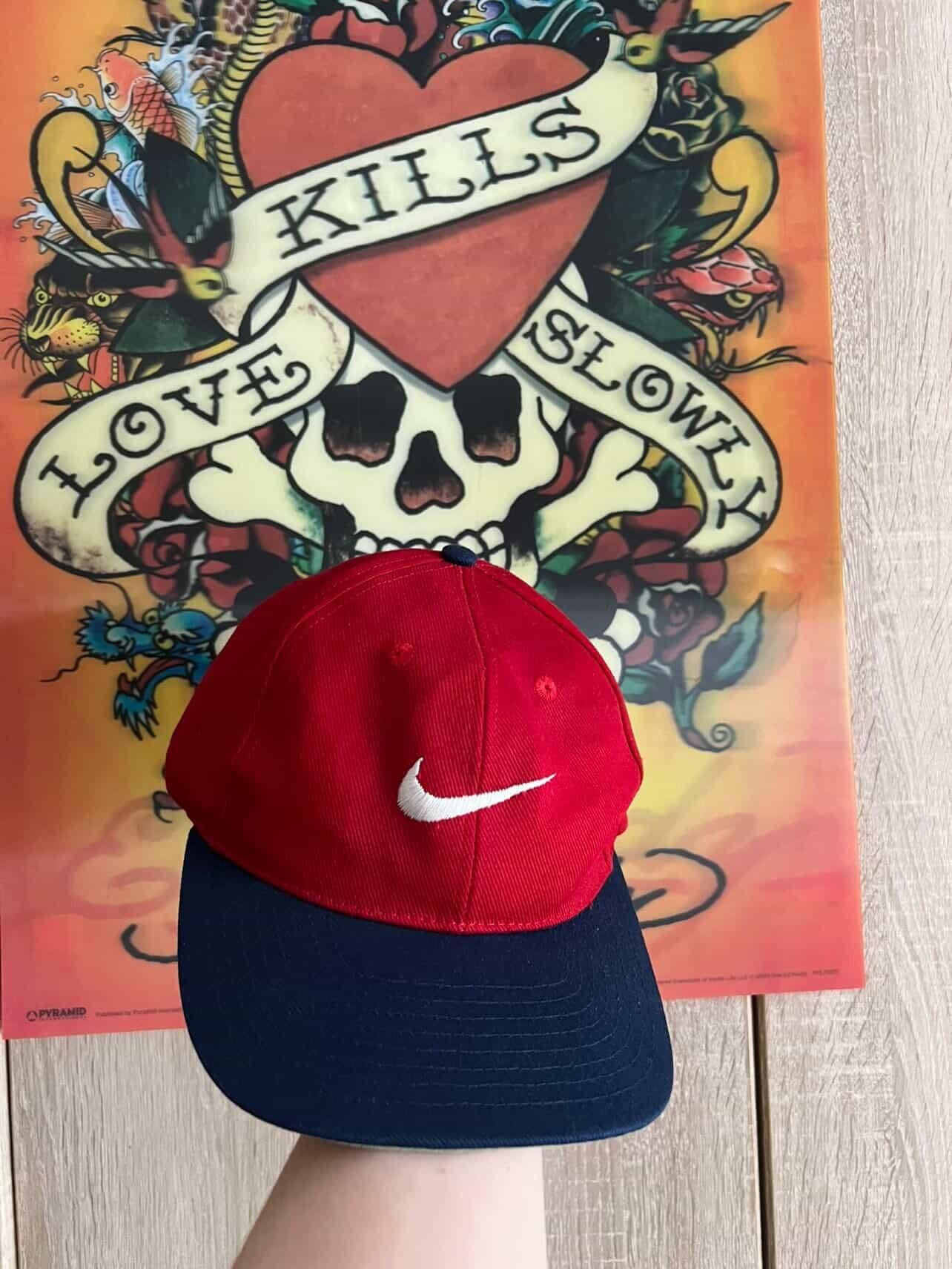 Nike VTG Nike Hat Snapback Baseball Cap Swoosh 90s 💥 Size ONE SIZE - 2 Thumbnail