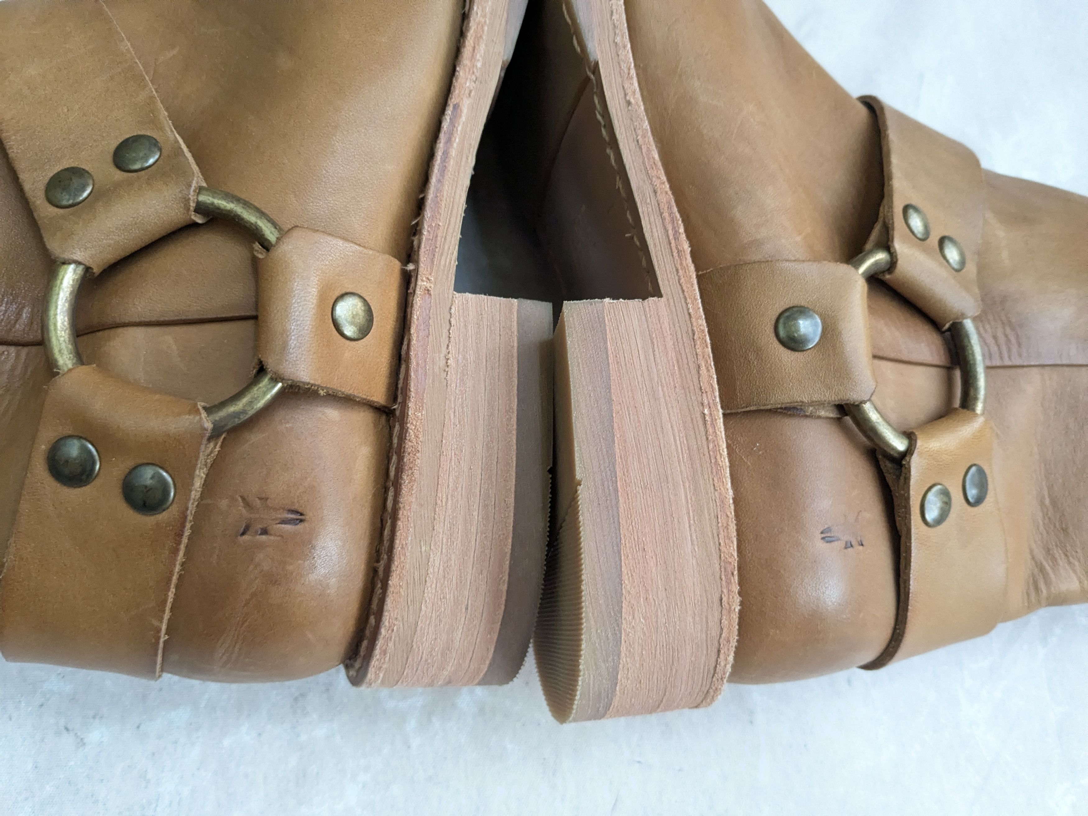 Frye Frye Harness Boots Brown 8 Leather Buckle Punk Size US 8 / EU 41 - 9 Thumbnail