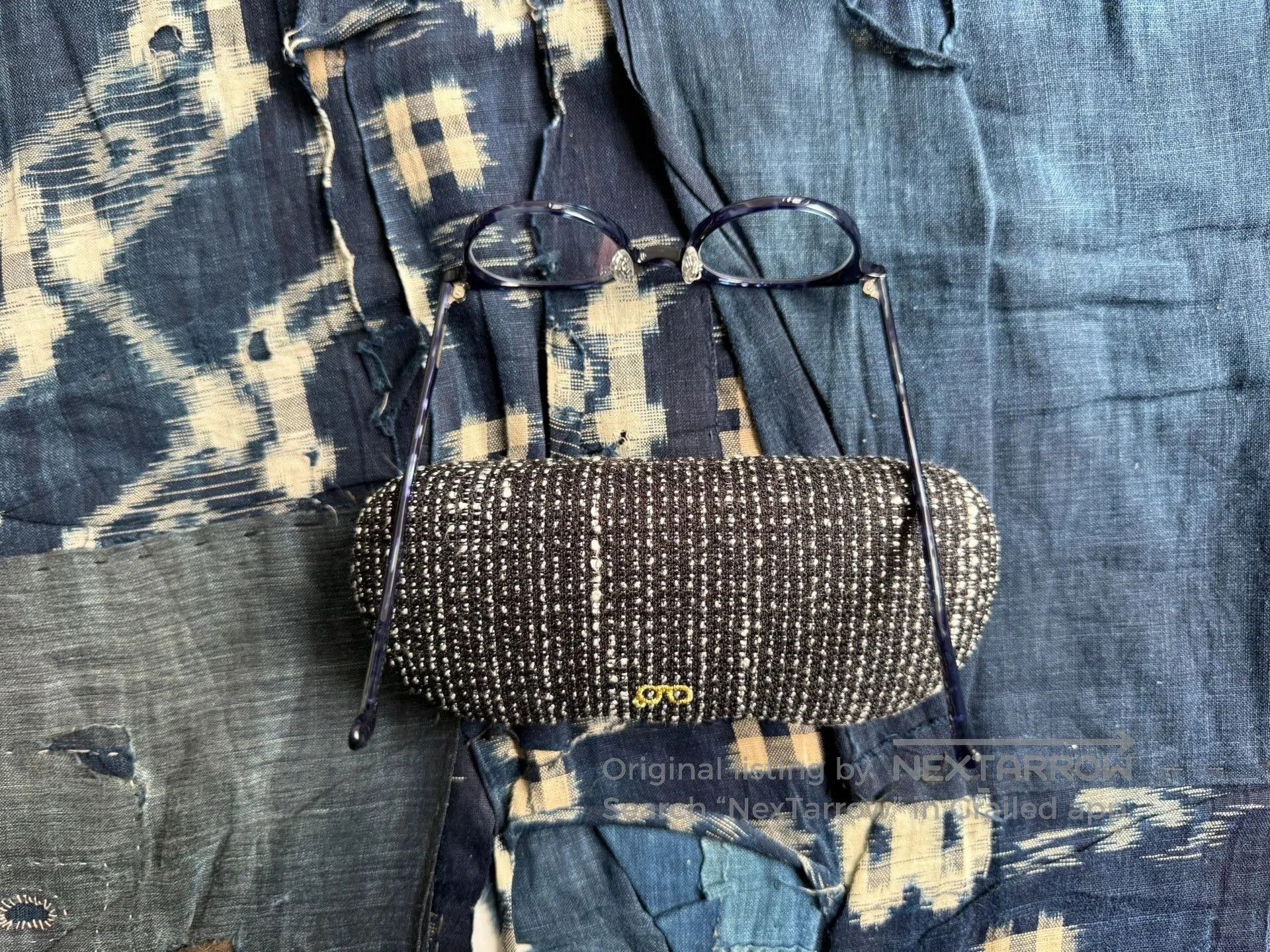 Hakusan Megane Baishan Retro Blue Glasses. Size ONE SIZE - 4 Thumbnail