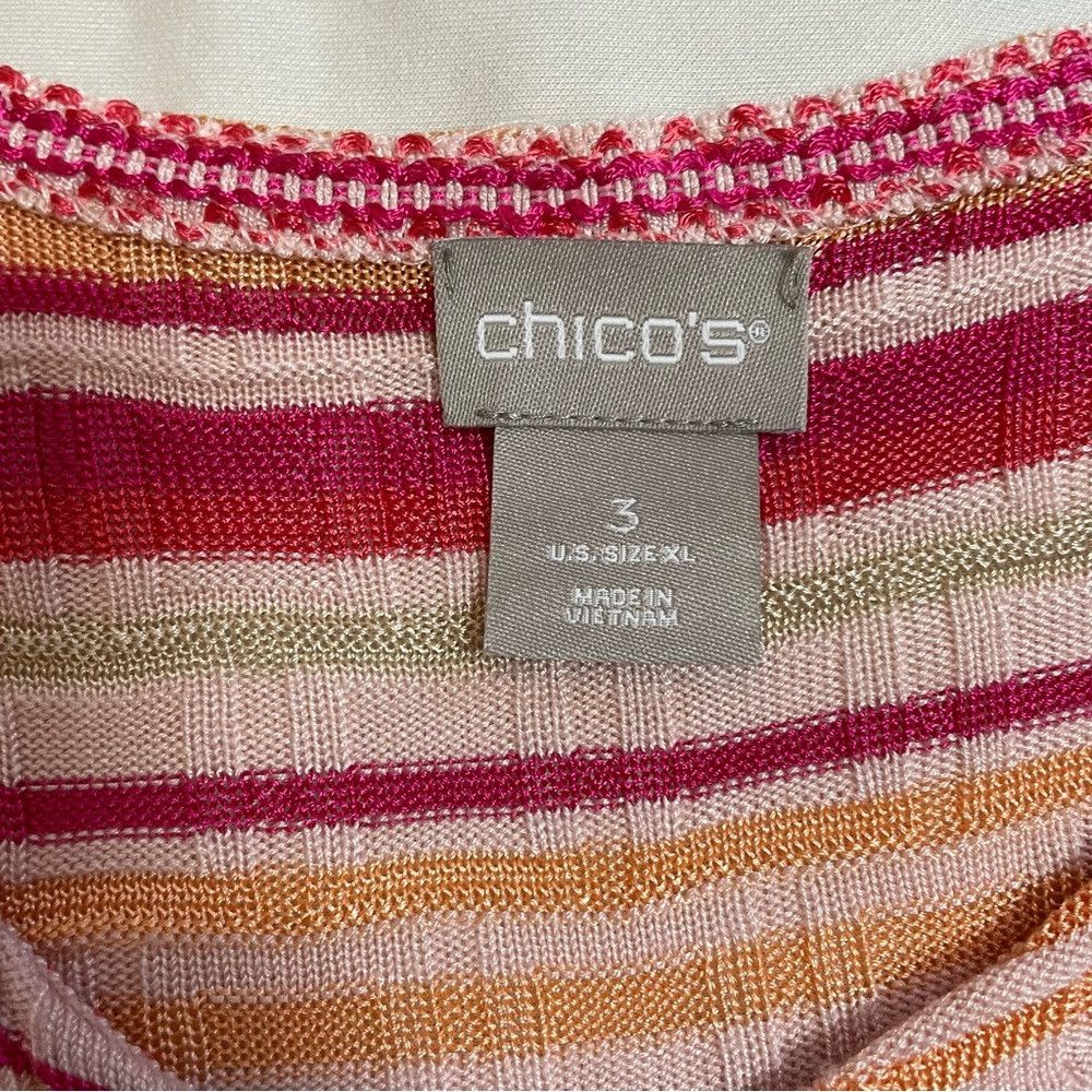 Chicos Chico's Tassel Wave Striped Cardigan Size 3 US XL Size XL / US 12-14 / IT 48-50 - 7 Thumbnail