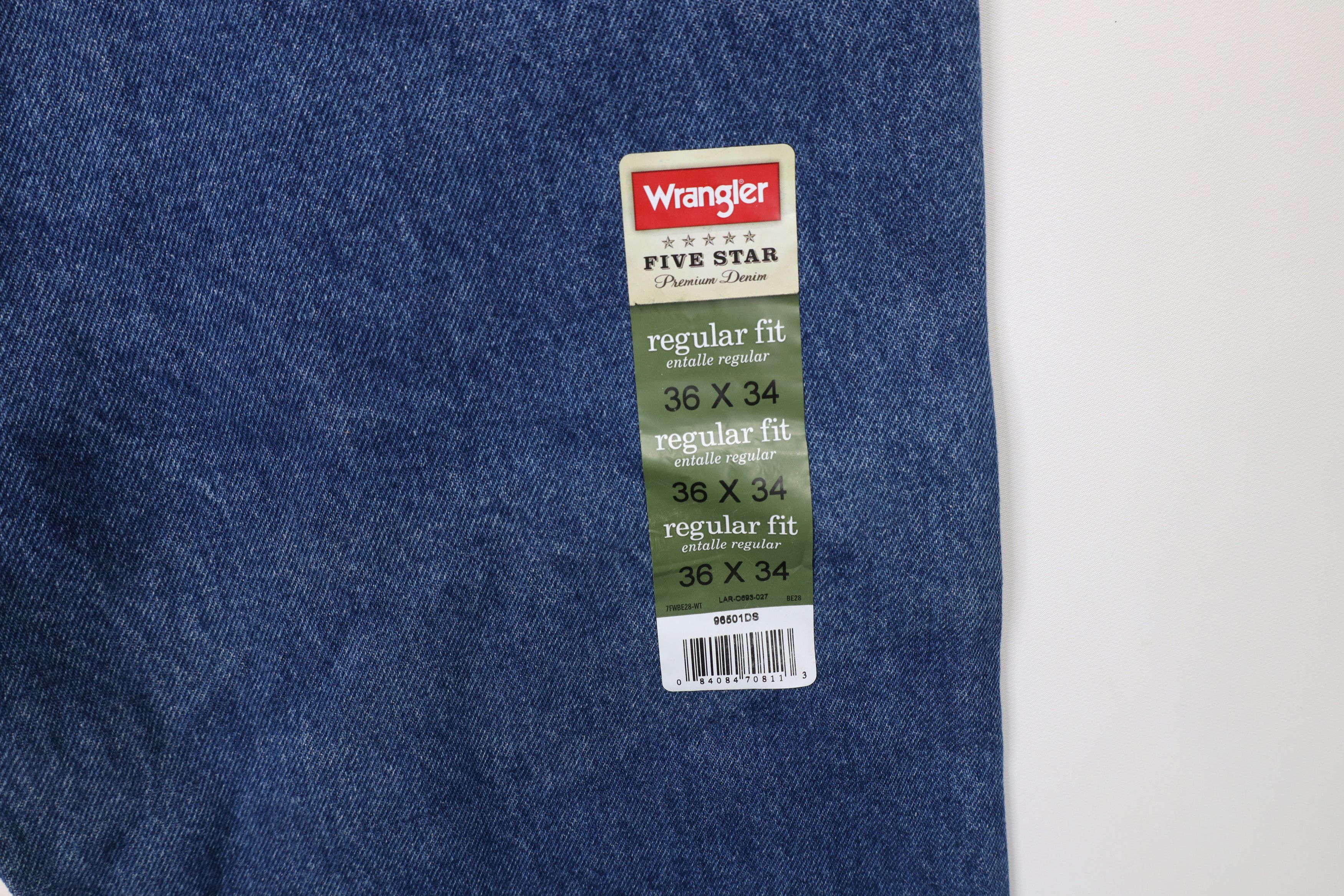 Vintage × Wrangler Deadstock Vintage Y2K Wrangler Leg Denim Jeans Blue Cotton Size US 36 / EU 52 - 12 Thumbnail