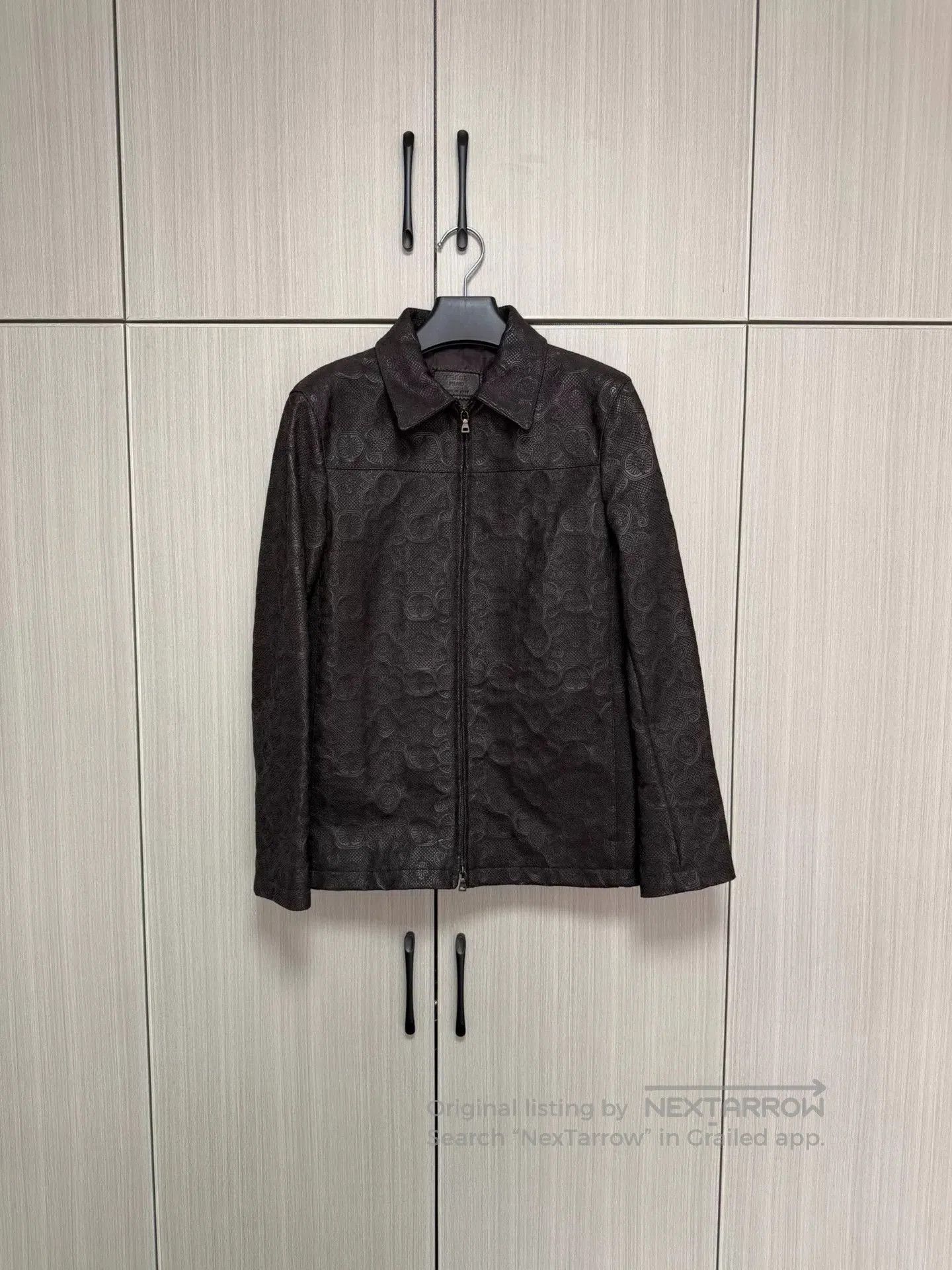 Prada Prada Runway Embroidered Leather Jacket 46. Size US S / EU 44-46 / 1 - 1 Thumbnail