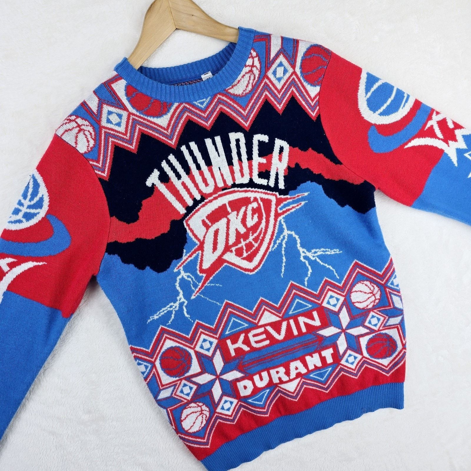 NBA NBA OKC Thunder Kevin Durant Ugly Christmas Sweater M Size US M / EU 48-50 / 2 - 4 Thumbnail