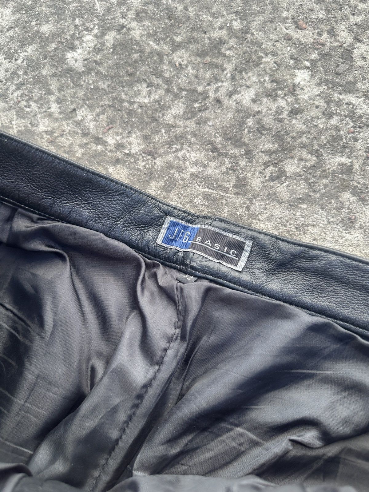 Leather Y2K Vintage Leather Pants Cross Opium Style Alt USA Rare L Size US 34 / EU 50 - 5 Thumbnail