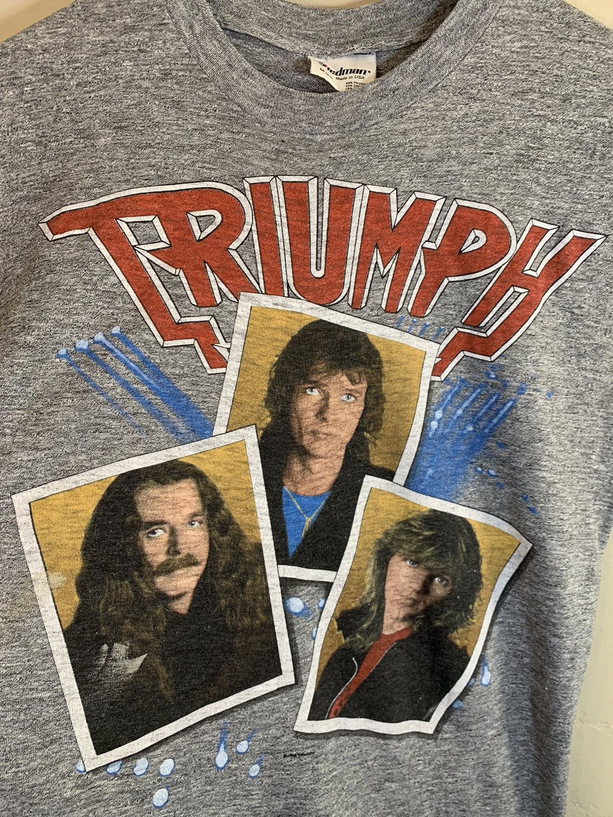 Band Tees *RARE* Vintage 1986 Triumph Sport Of Kings Tour Tank T-Shirt Size US M / EU 48-50 / 2 - 3 Thumbnail