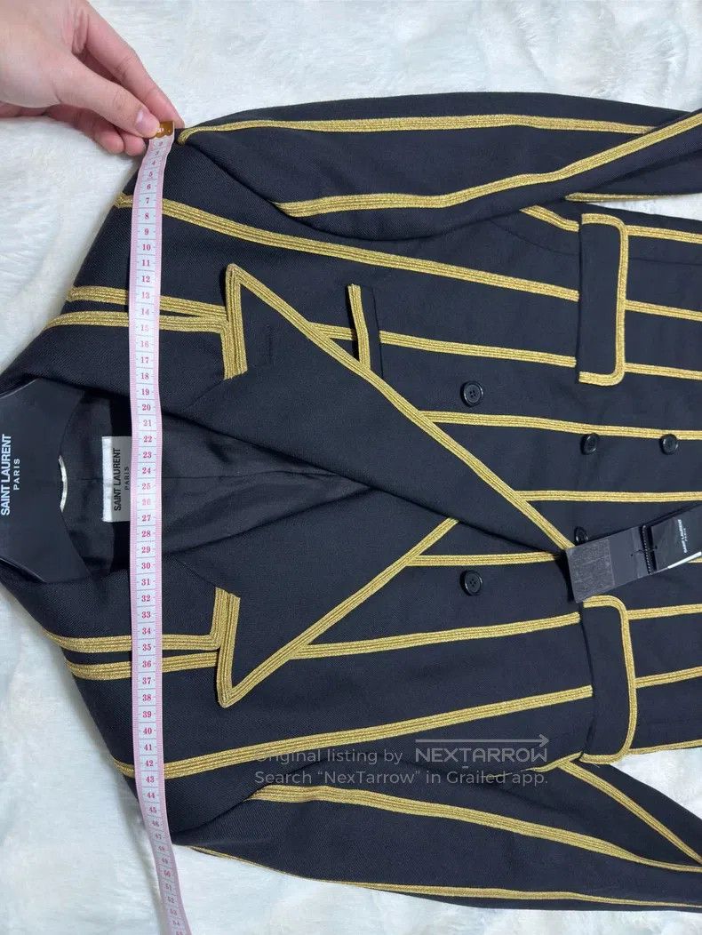 Saint Laurent Paris Saint Laurent Paris Black and Gold Embroidered Jacket Size US M / EU 48-50 / 2 - 8 Thumbnail