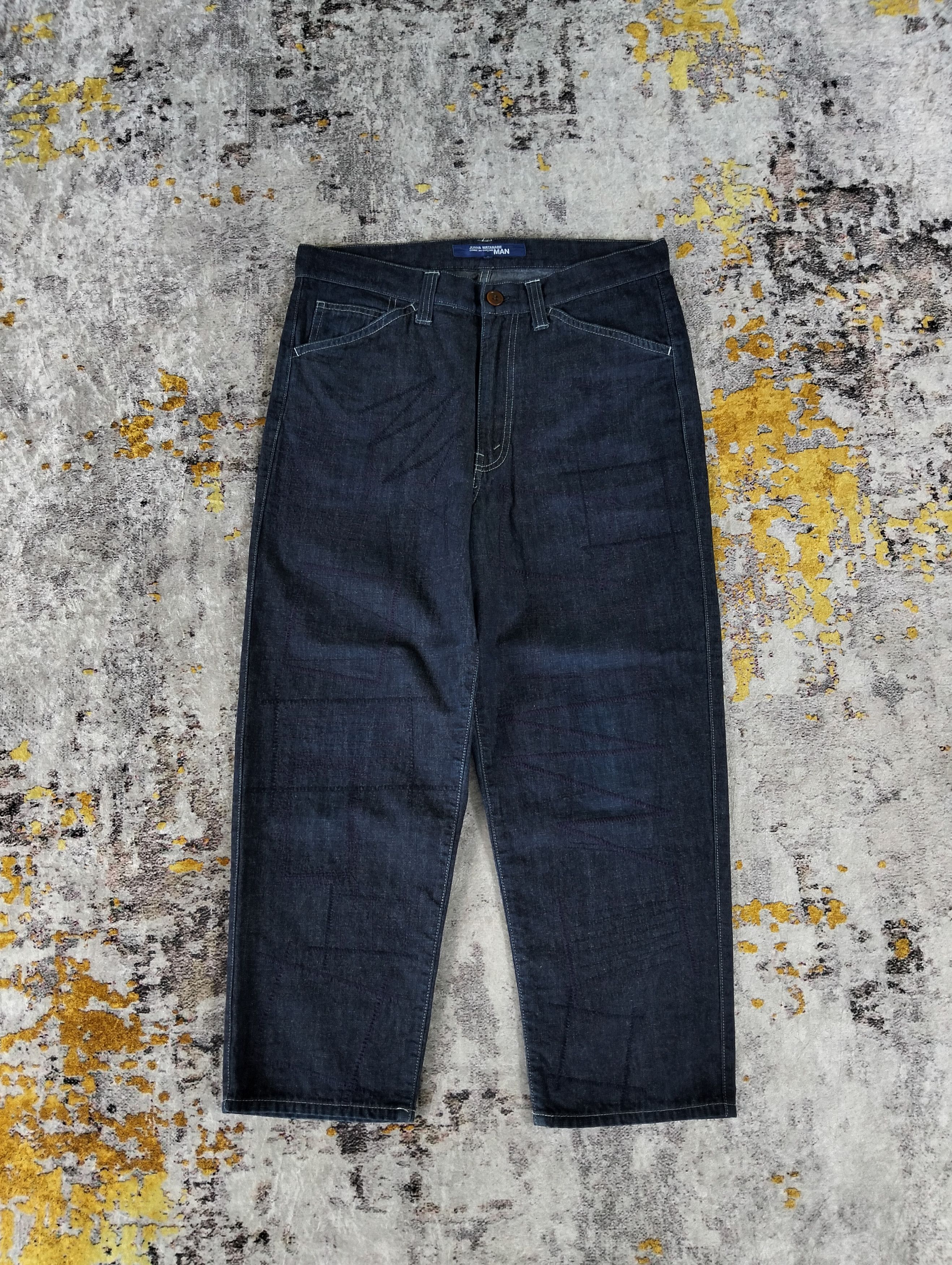 05ss comme des garçons buggy denim Junya Watanabe Comme des Garçons Distressed Studded Jeans w