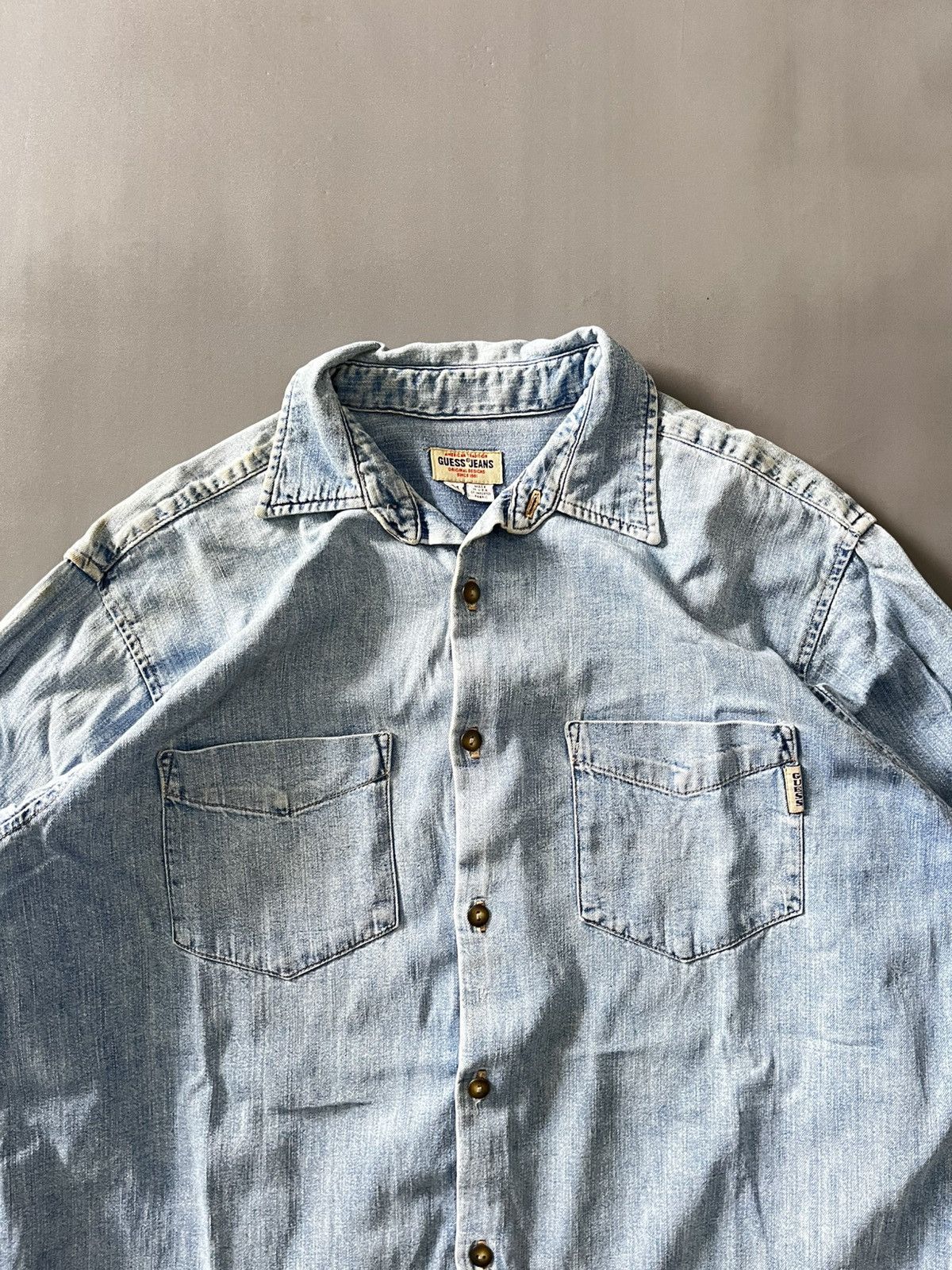 Guess ❌SOLDOUT❌Rare Vintage 80’s Gues USA Longslevee Shirt Size US M / EU 48-50 / 2 - 6 Thumbnail
