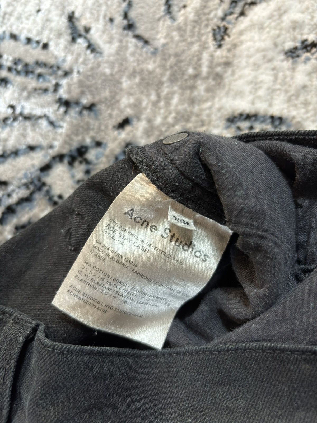 Acne Studios ACNE Shorts Cut Ace Stay Cash Black Denim Jeans Slim Pants Size US 30 / EU 46 - 3 Thumbnail