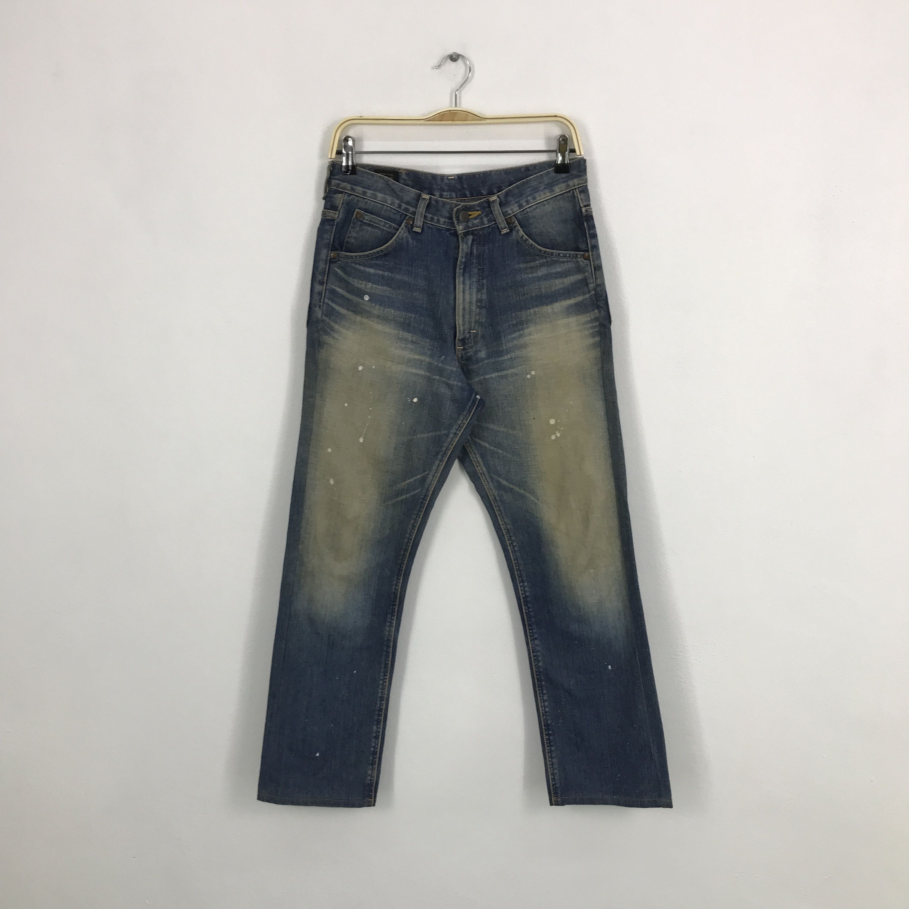 Japanese Brand × Lee Denim Blue faded Lee Japan Rusty style Denim Jeans pants Size US 29 - 1 Thumbnail