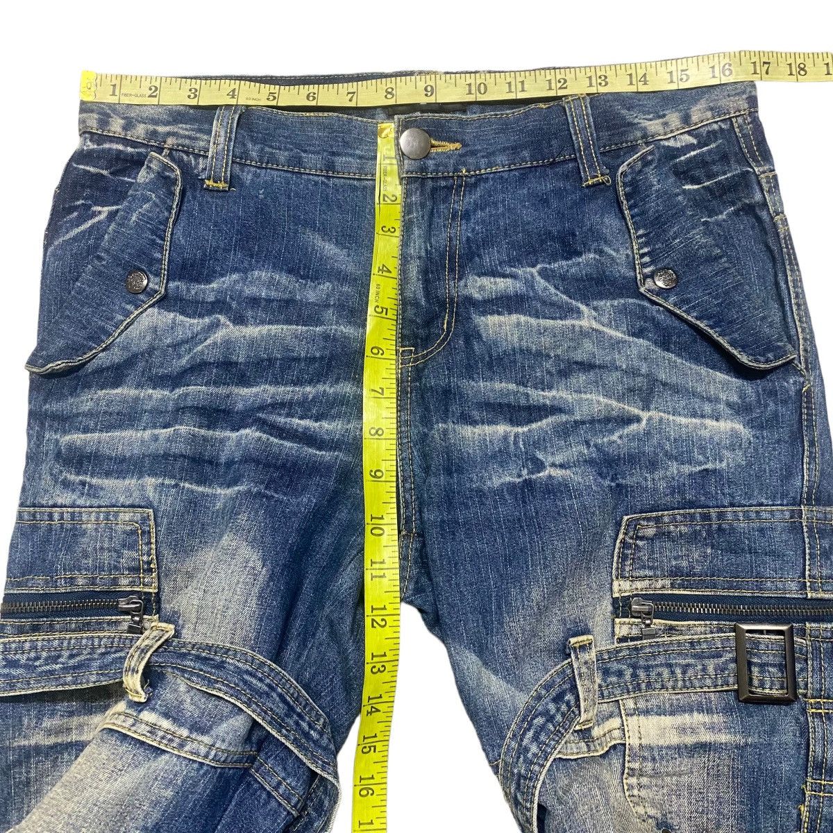 Japanese Brand Japanese Brand TOPISM Denim Bondage Raver Pants Size US 32 / EU 48 - 20 Thumbnail