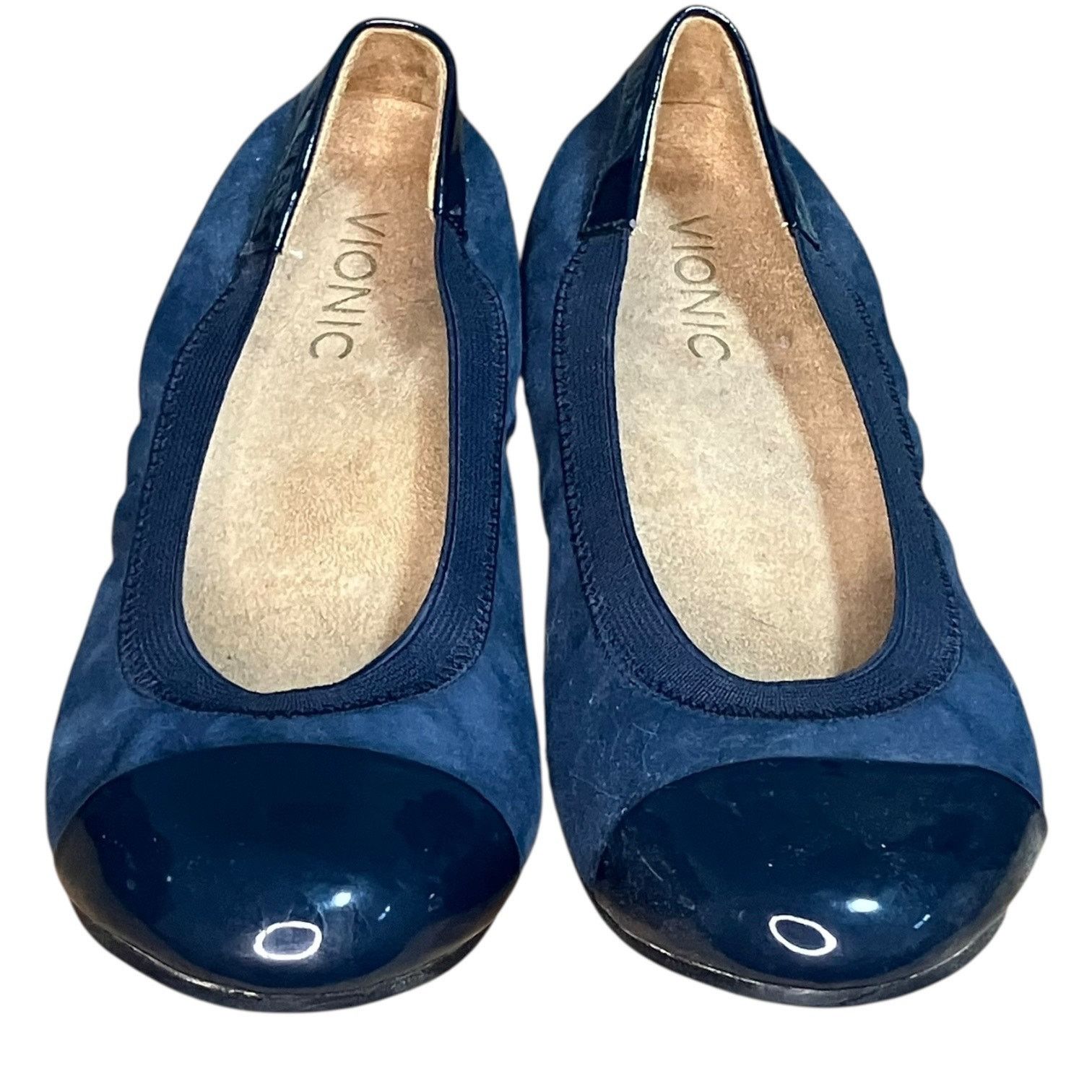 Vionic Vionic Spark Tiegan ballet flats blue suede, cap toe-size 6 Size US 6 / IT 36 - 2 Thumbnail