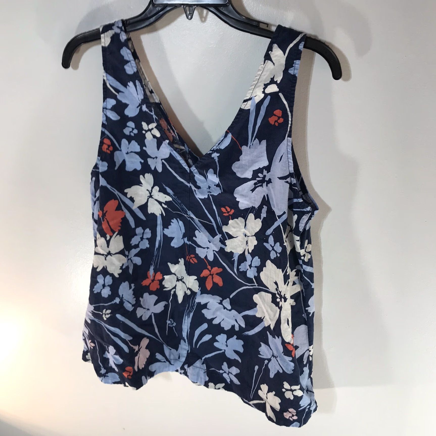 Vintage VINTAGE Time & Tru Women's Linen Rayon Tank Top S Floral Pattern Sleeveless Summer Casual White Size S / US 4 / IT 40 - 2 Thumbnail