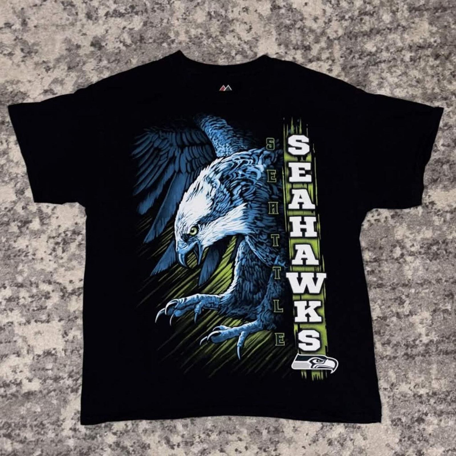 Majestic 00s Seattle Seahawks Airbrush Cartoon Graphic Size US L / EU 52-54 / 3 - 1 Thumbnail
