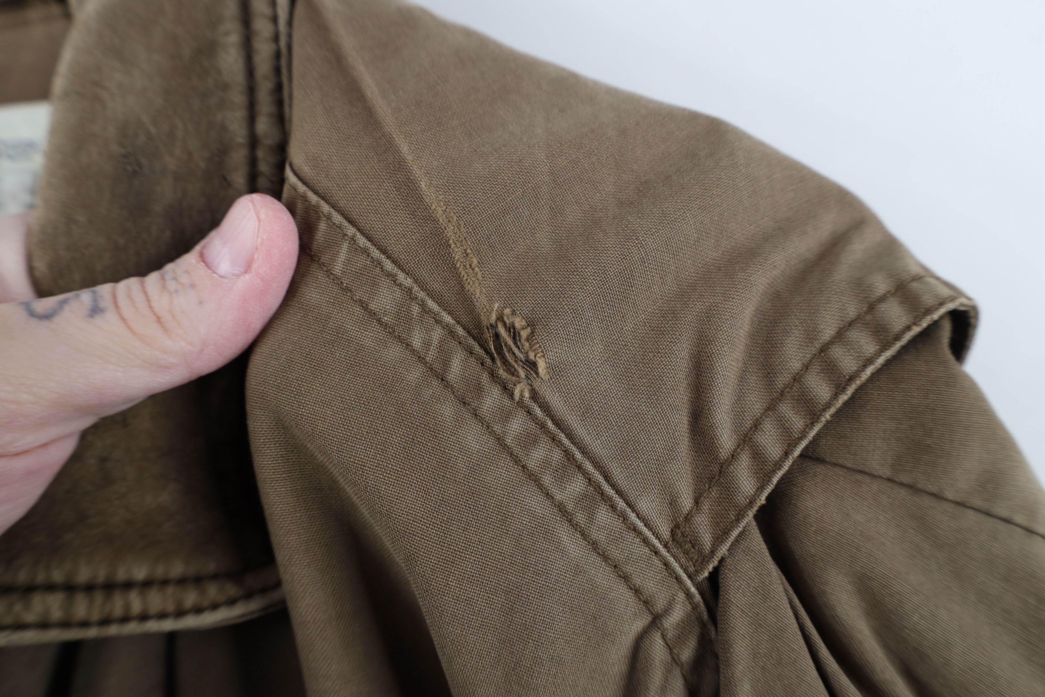 Banana Republic Vintage 90s Banana Republic Leather Collar Chore Jacket Size US S / EU 44-46 / 1 - 4 Thumbnail