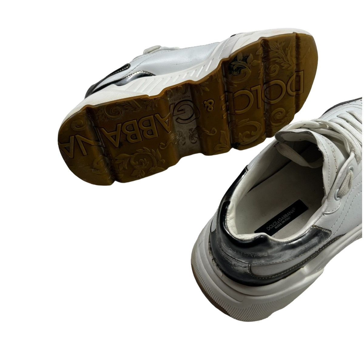 Dolce & Gabbana Dolce & Gabbana Leather Luxury Sneakers Made in Italy White Size US 5 / IT 35 - 6 Thumbnail