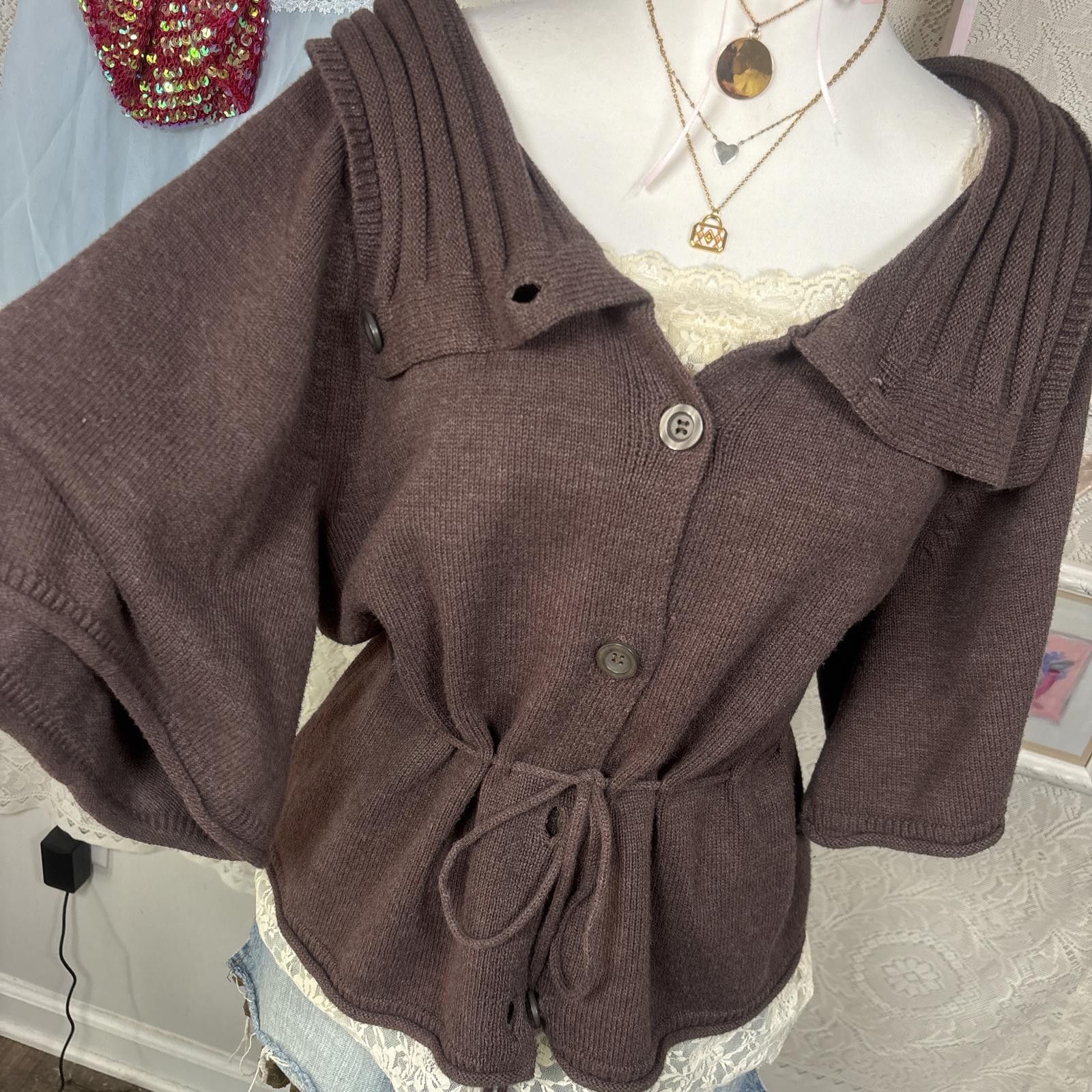 Other y2k slouchy cardigan with cinching tie detail Size XL / US 12-14 / IT 48-50 - 3 Thumbnail