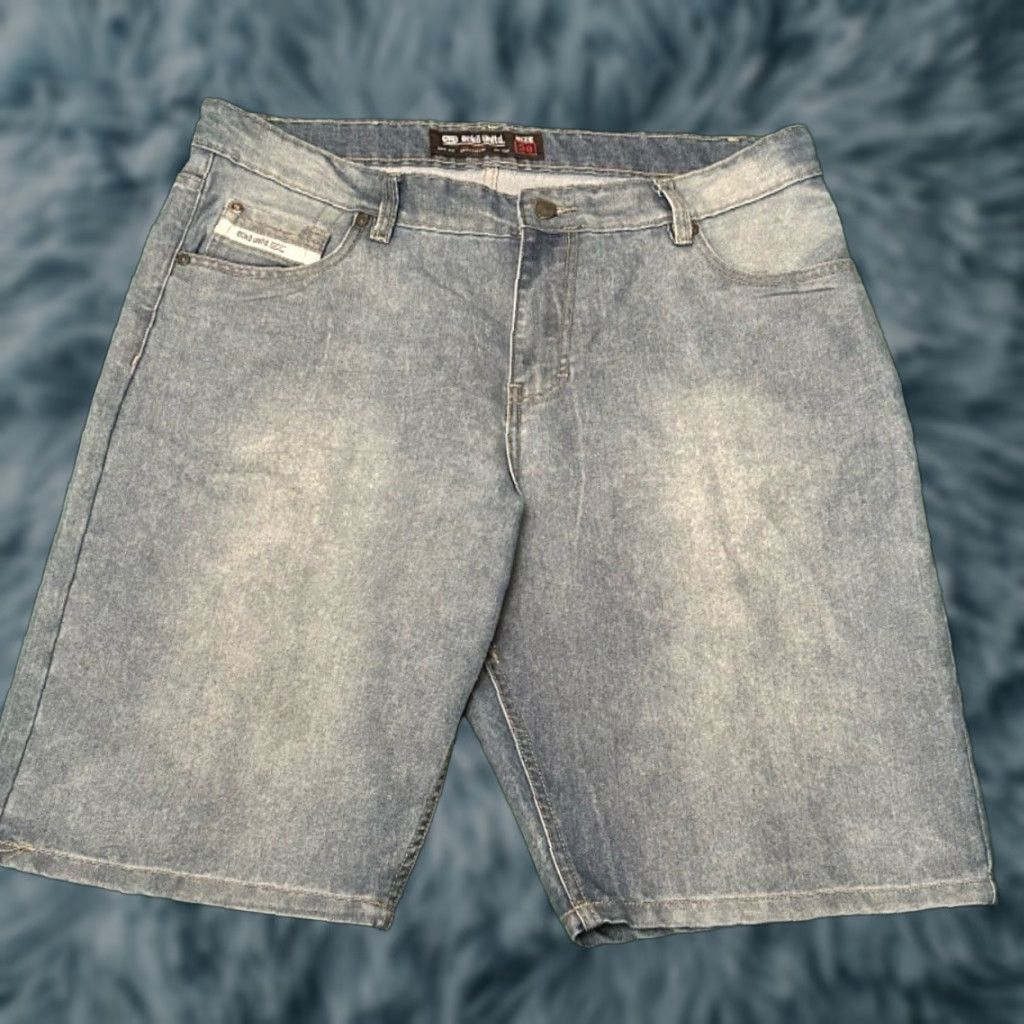 Ecko Unltd. VINTAGE Ecko Unltd Baggy Hip Hop Skater Grunge Jeans Shorts Mens 38 Jorts Blue 1990s JNCO Southpole Pockets Regular Size US 38 / EU 54 - 1 Thumbnail
