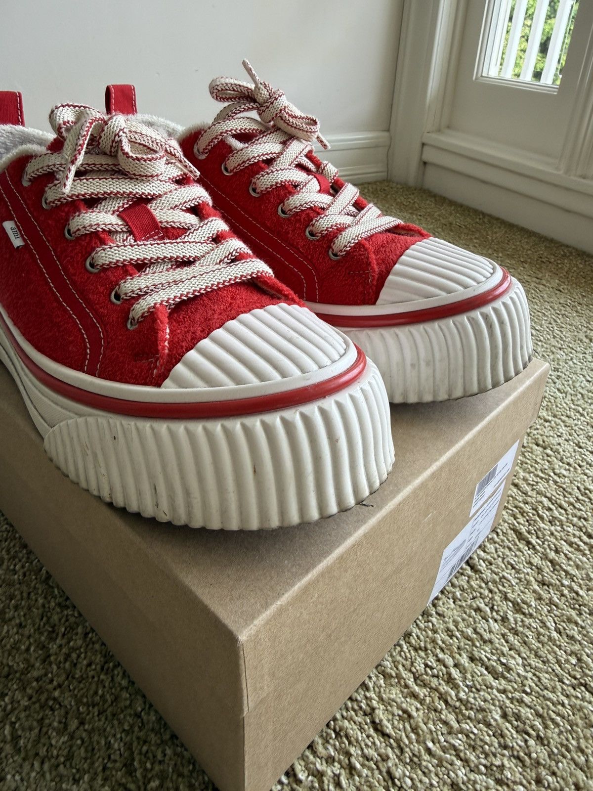 AMI AMI Paris Low Top 1980 Sneakers Red size 44 Size US 11 / EU 44 - 4 Thumbnail
