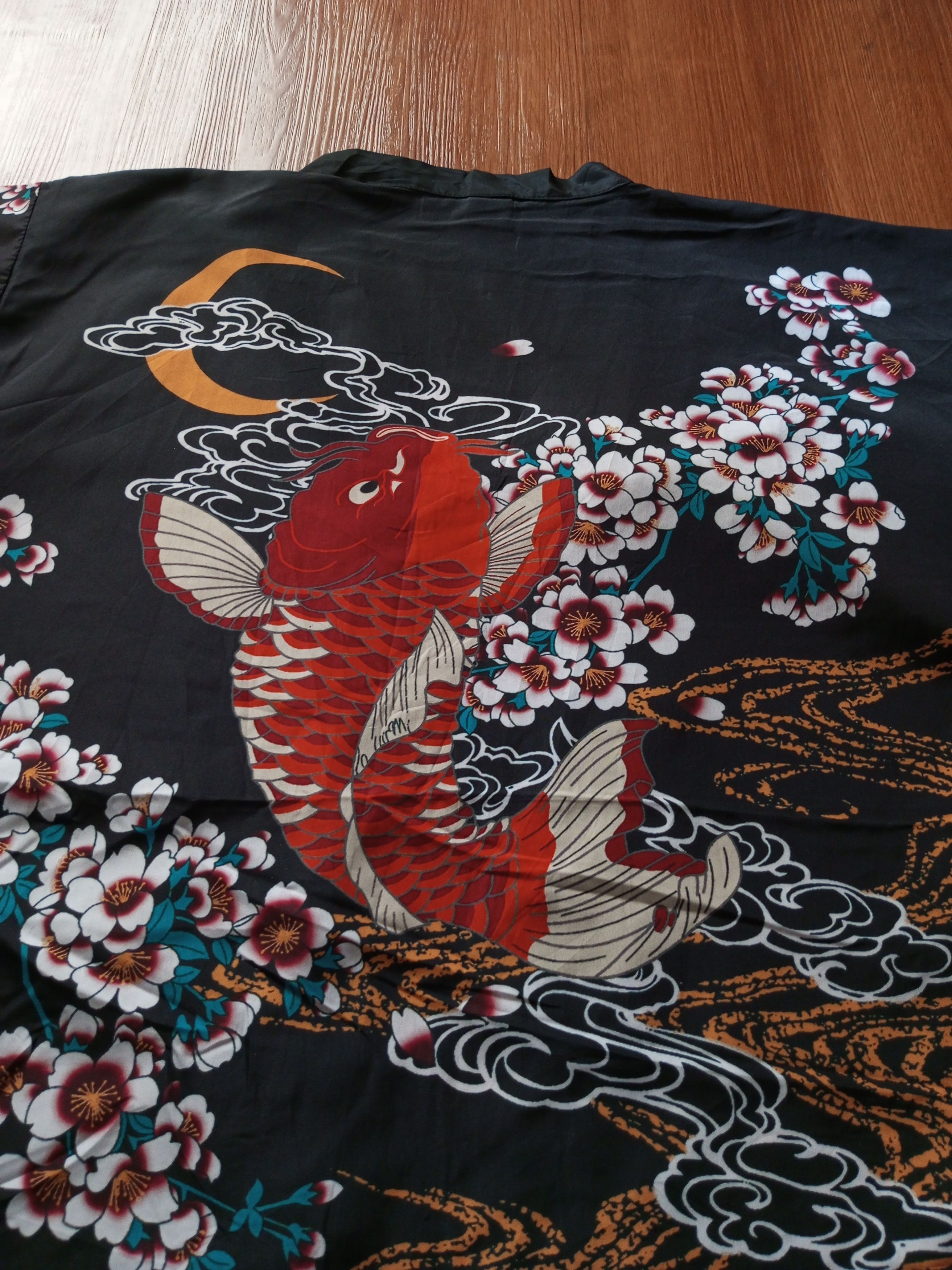 Japanese Brand Vintage Cardigan Kimono Koi Fish Japanese Size US L / EU 52-54 / 3 - 3 Thumbnail
