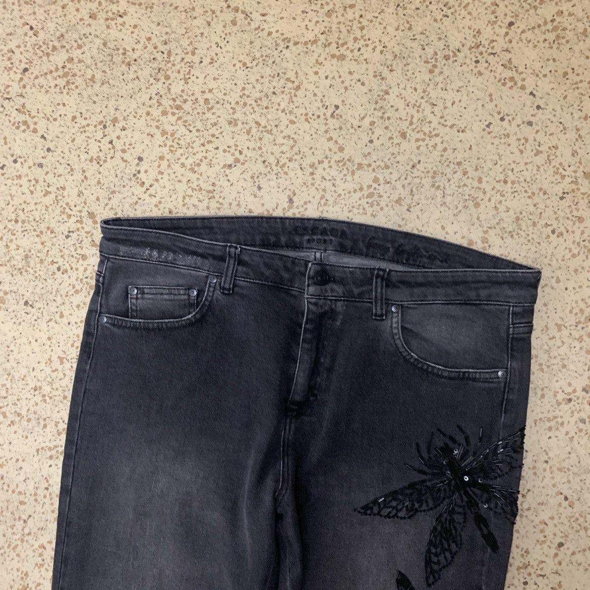 Escada Escada Very Rare Dragonfly Grey Washed Jeans NEW Size 25" / US 0 / IT 36 - 8 Thumbnail