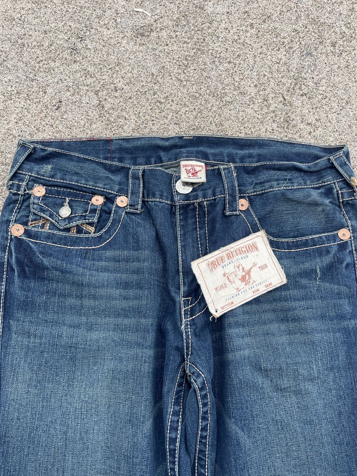 True Religion True Religion Rainbow Bills Super Flared Jeans Size US 38 / EU 54 - 4 Thumbnail